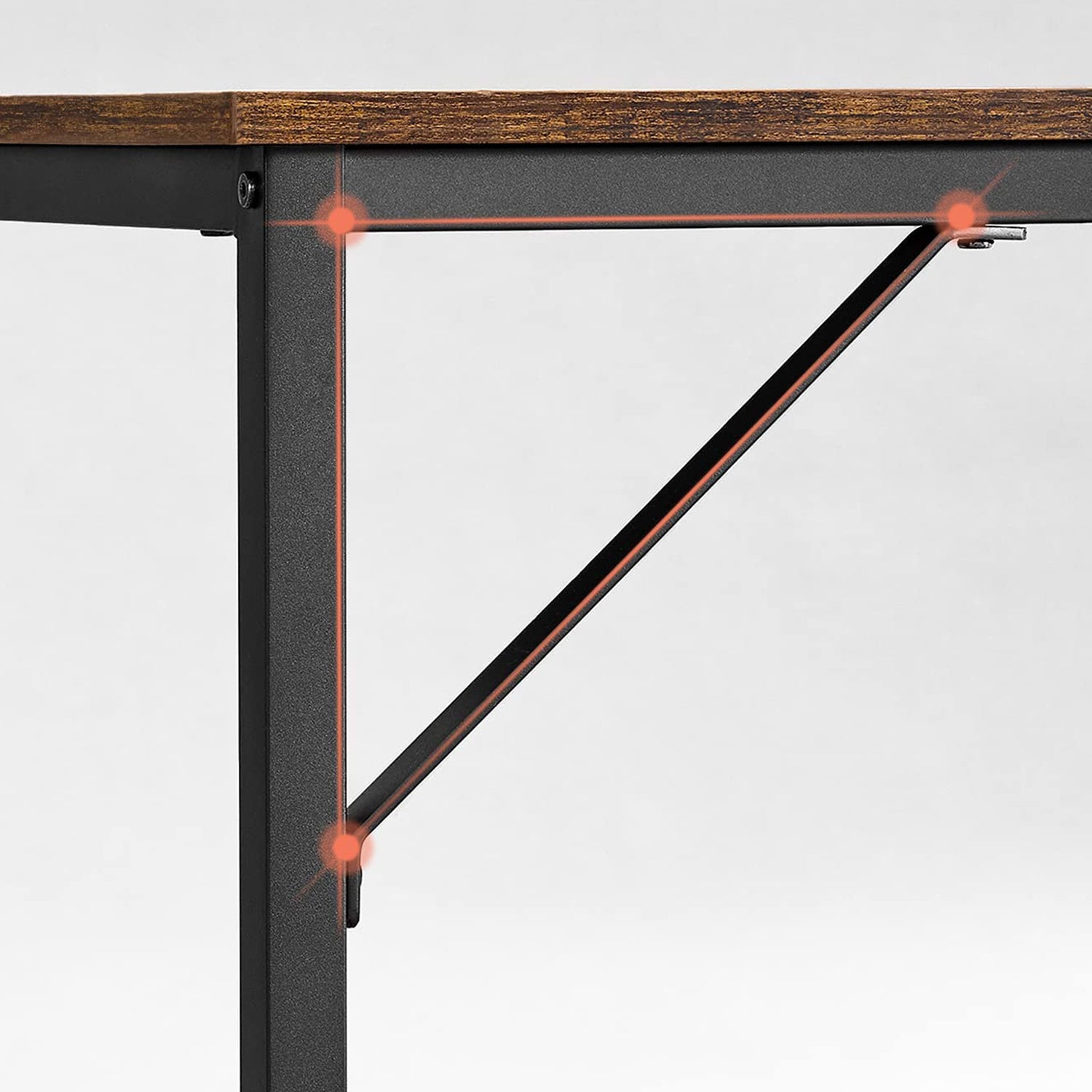 Radni stol s metalnim okvirom, 140 x 75 x 60 cm, rustikalno smeđa | Vasagle-vitahome.hr