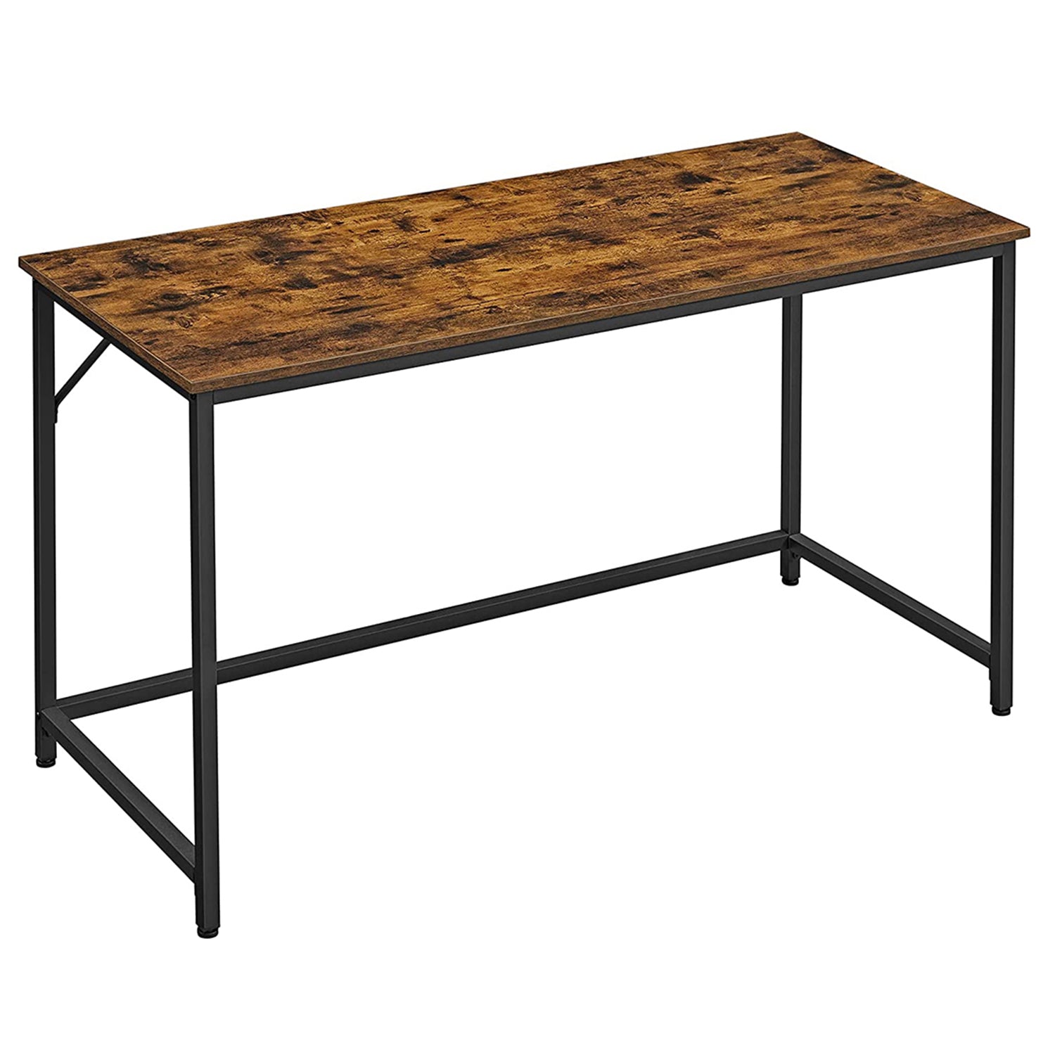 Radni stol s metalnim okvirom, 140 x 75 x 60 cm, rustikalno smeđa | Vasagle-vitahome.hr