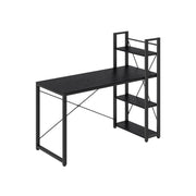 Radni stol s policama podesivim ljevo ili desno, 60 x 137,2 x 118,7 cm, crne boje | VASAGLE-vitahome.hr