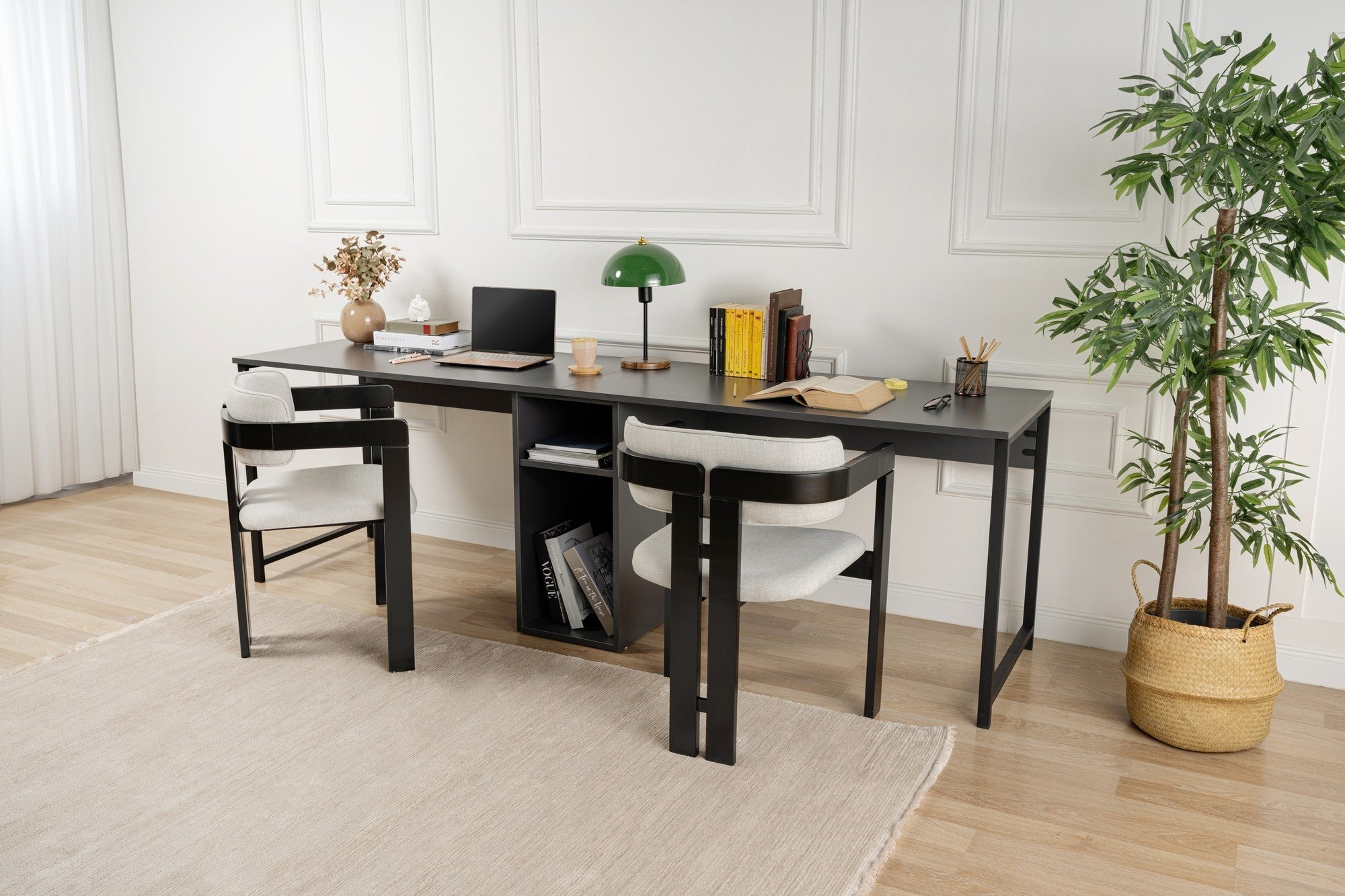 Radni stol Twin Study Desk - Anthracite, Black | AG-vitahome.hr