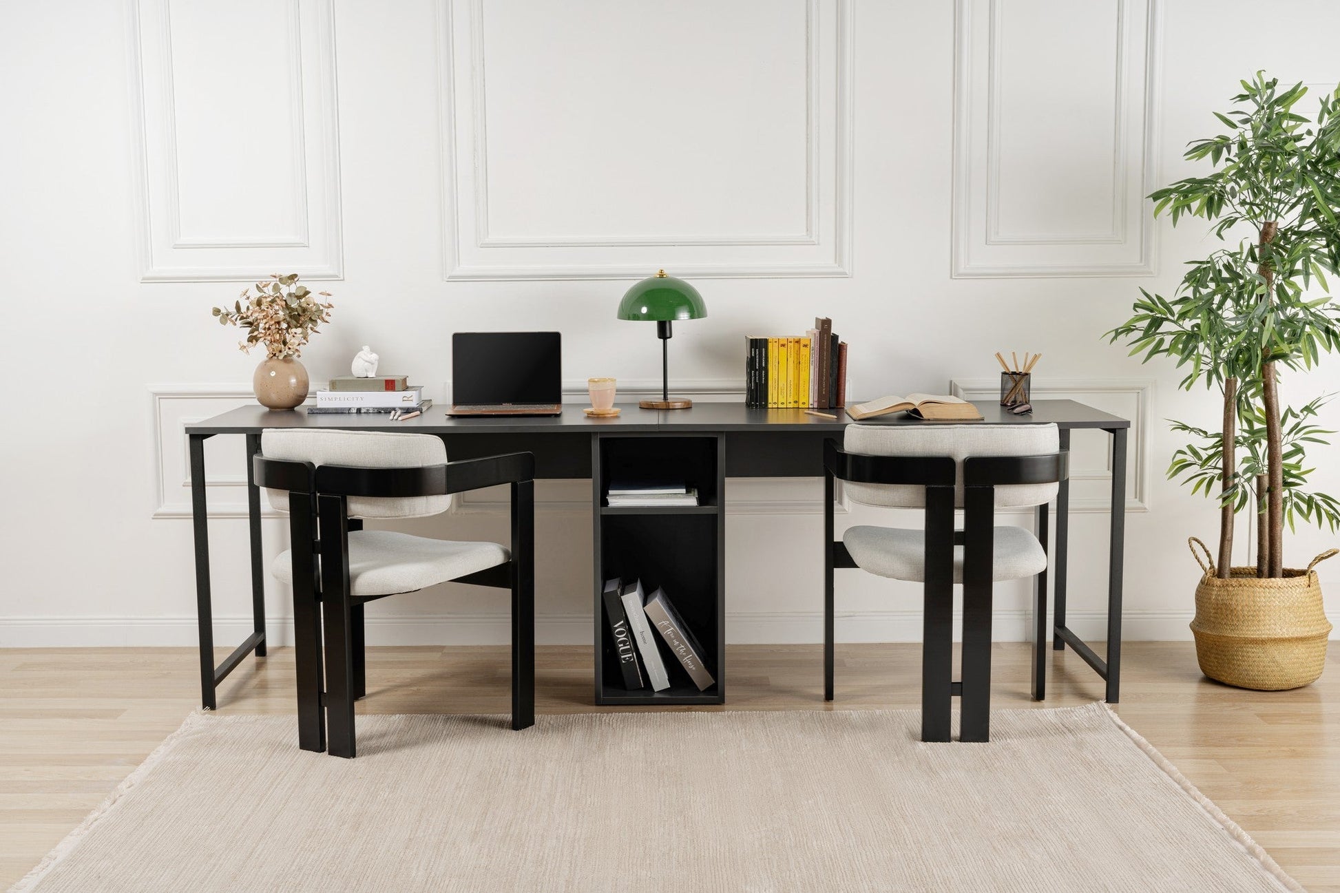 Radni stol Twin Study Desk - Anthracite, Black | AG-vitahome.hr
