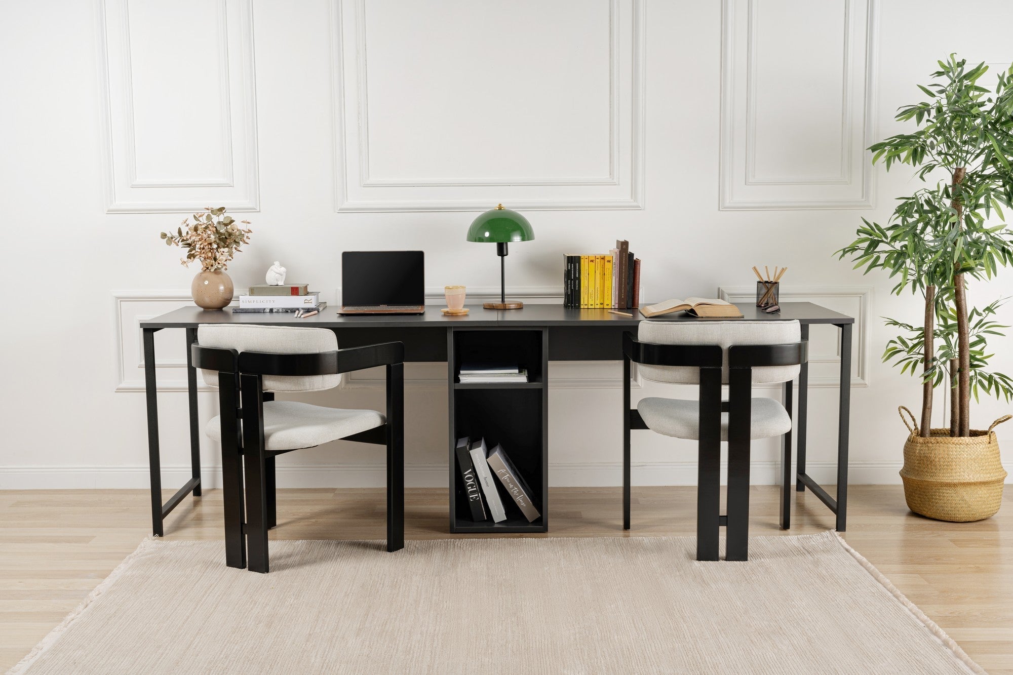 Radni stol Twin Study Desk - Anthracite, Black | AG-vitahome.hr