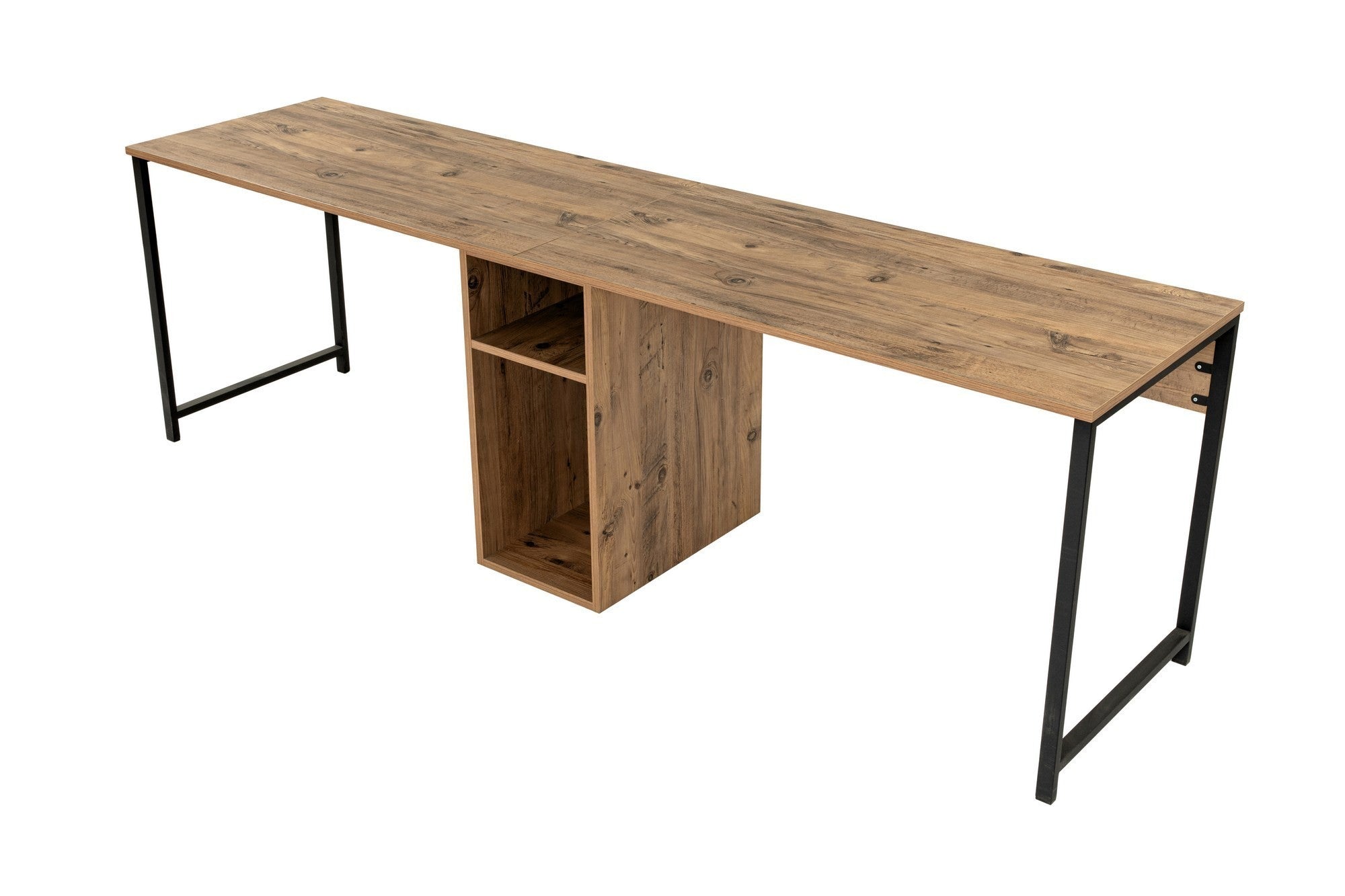 Radni stol Twin Study Desk - Atlantic Pine, Black | AG-vitahome.hr
