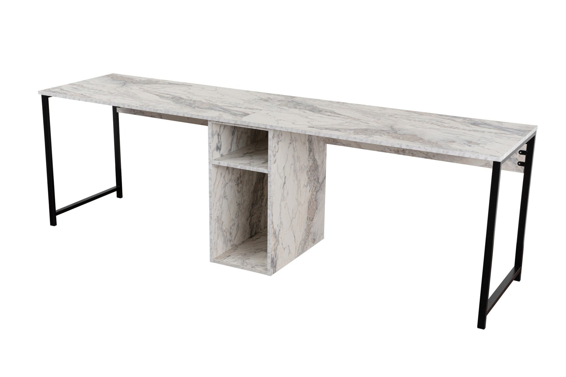 Radni stol Twin Study Desk - Freesia Marble, Black | AG-vitahome.hr