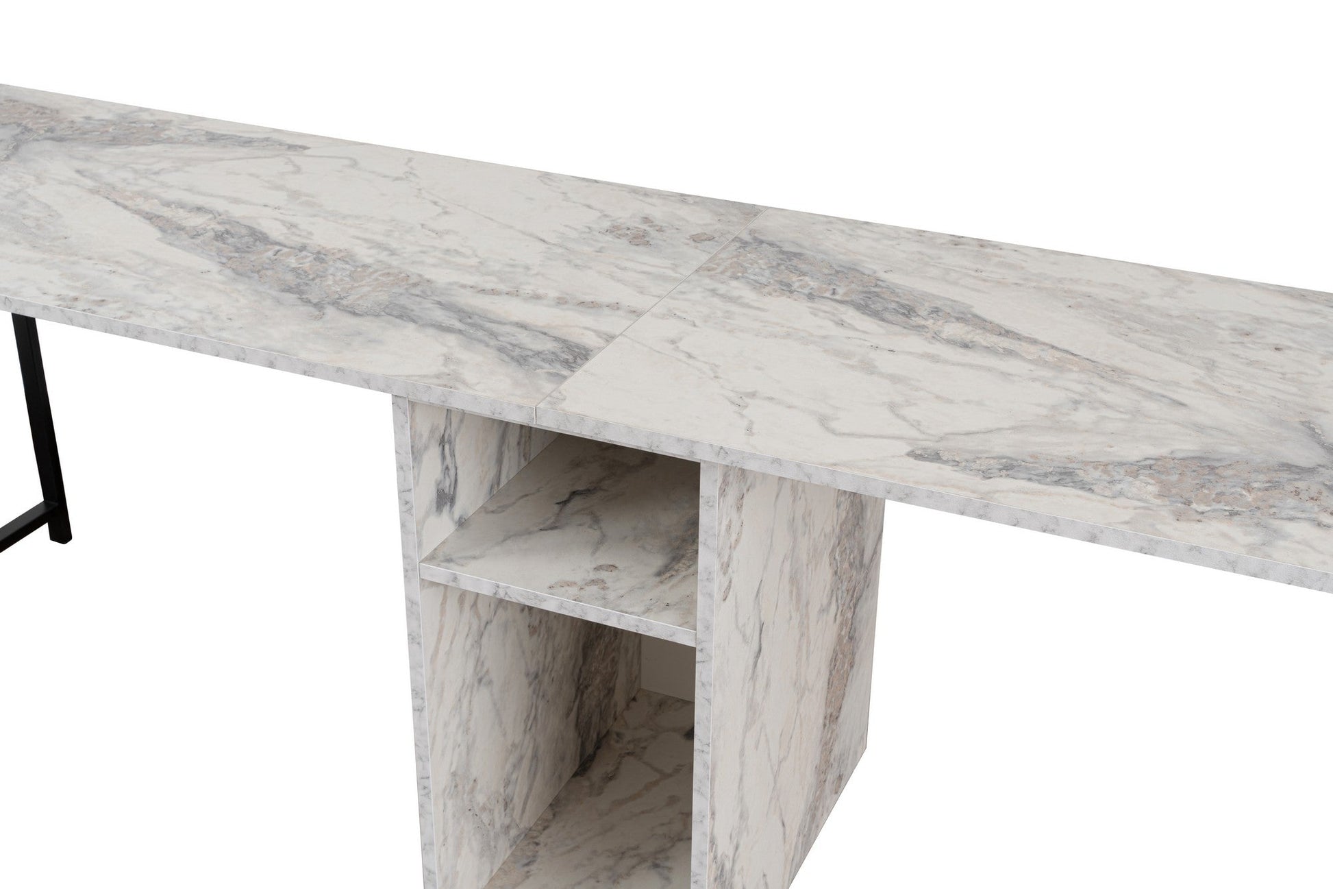 Radni stol Twin Study Desk - Freesia Marble, Black | AG-vitahome.hr