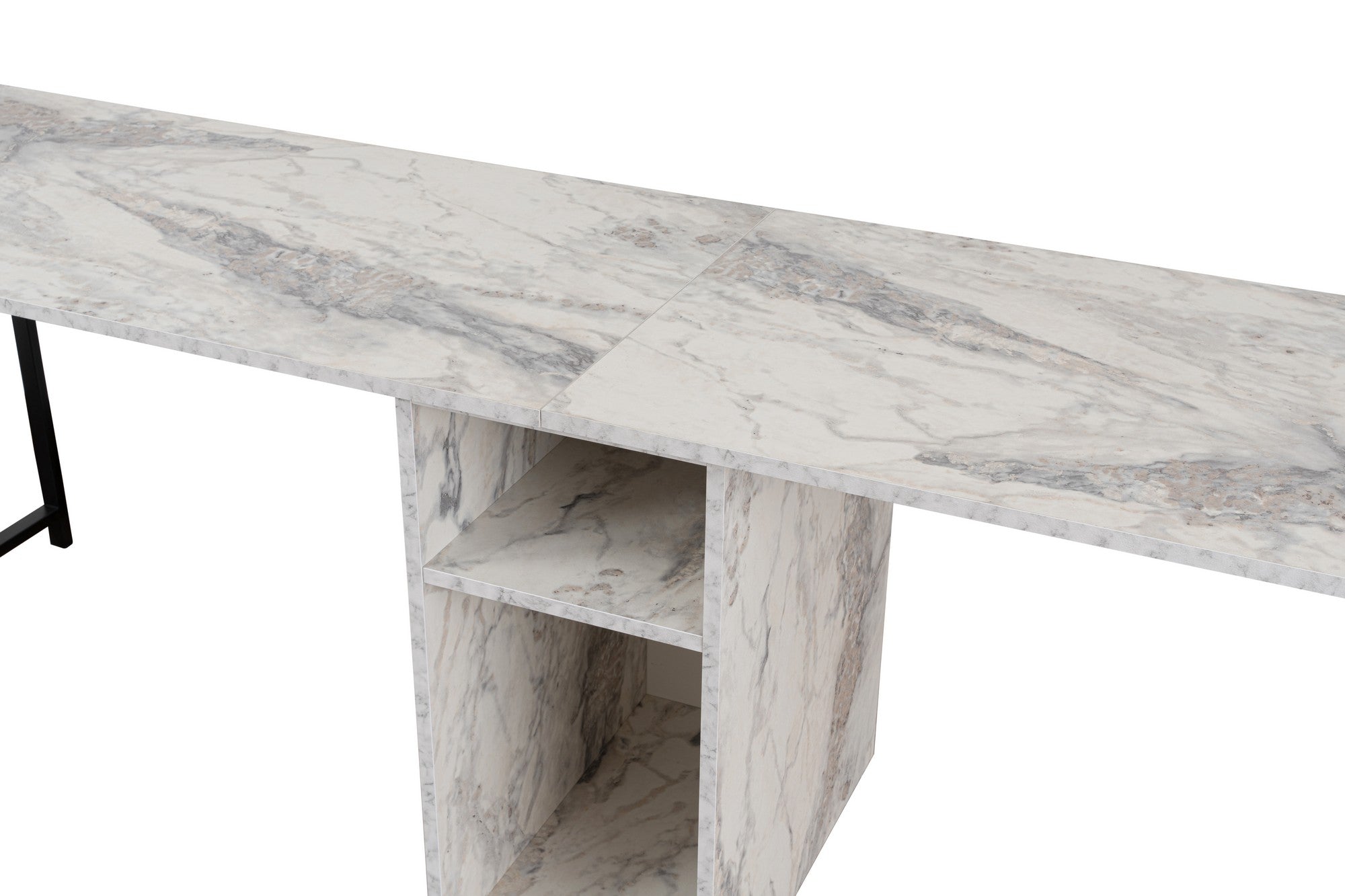 Radni stol Twin Study Desk - Freesia Marble, Black | AG-vitahome.hr