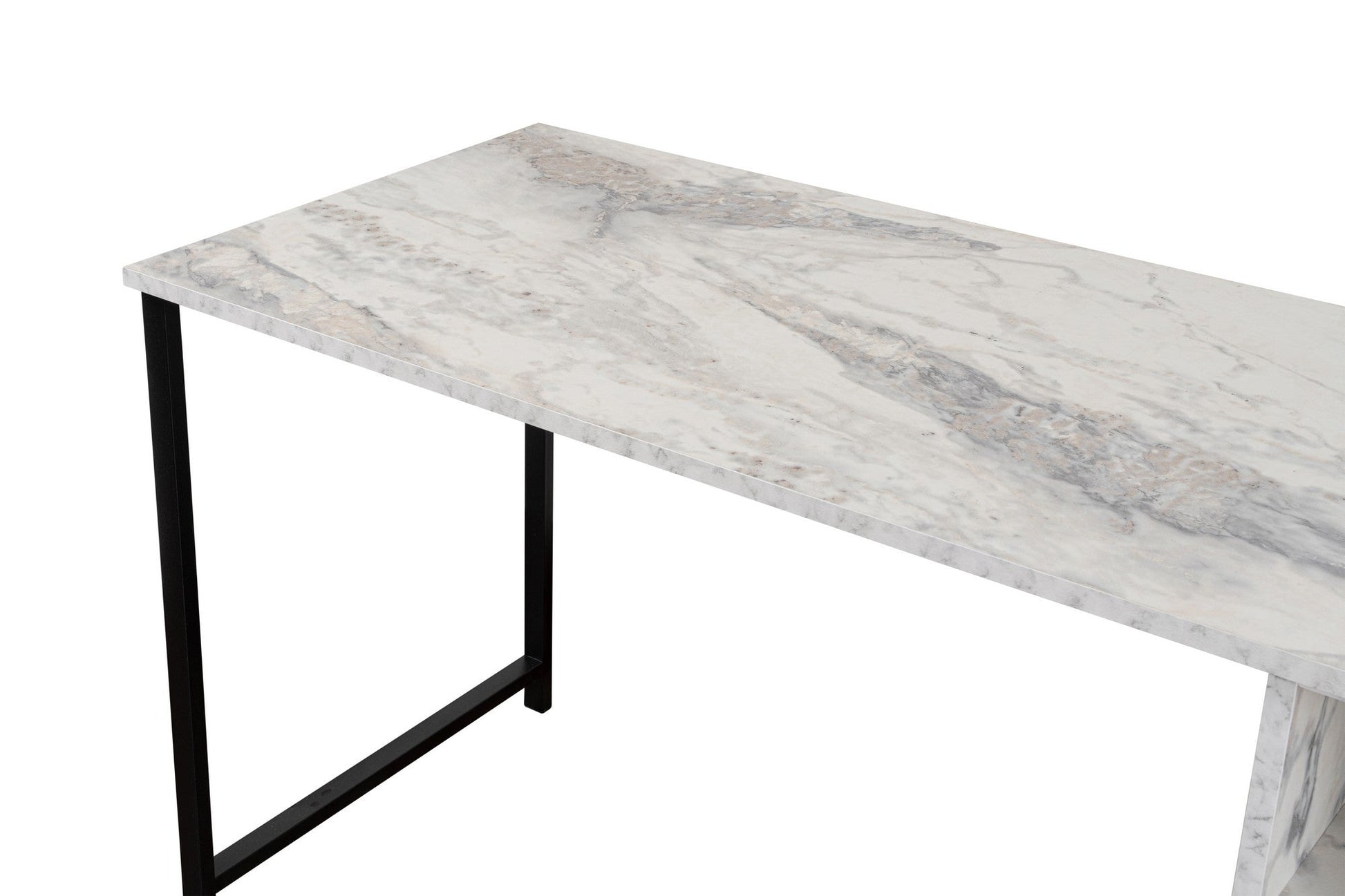 Radni stol Twin Study Desk - Freesia Marble, Black | AG-vitahome.hr