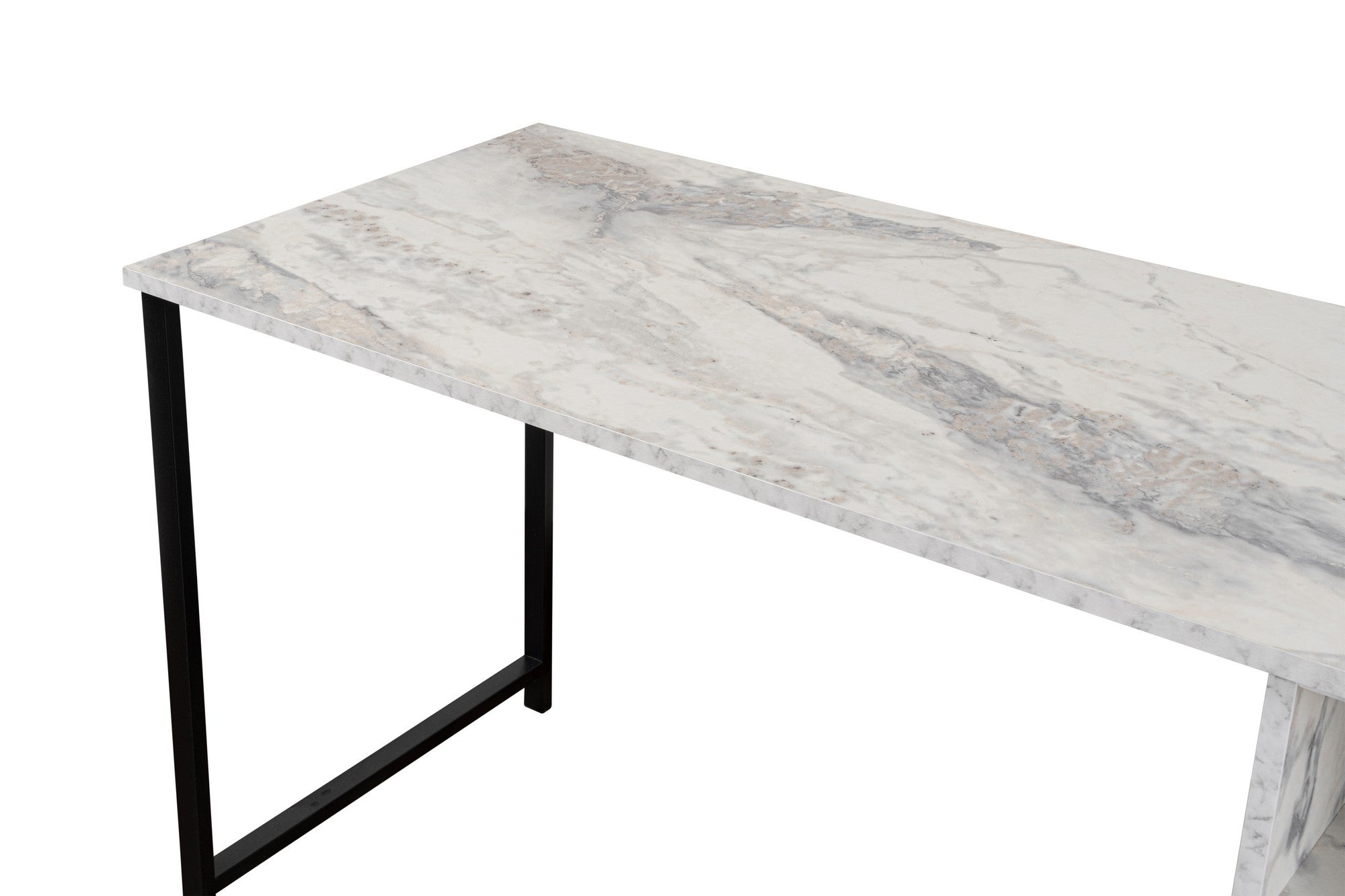 Radni stol Twin Study Desk - Freesia Marble, Black | AG-vitahome.hr