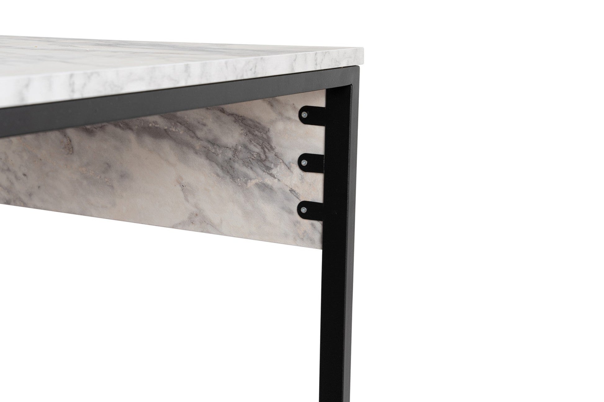 Radni stol Twin Study Desk - Freesia Marble, Black | AG-vitahome.hr