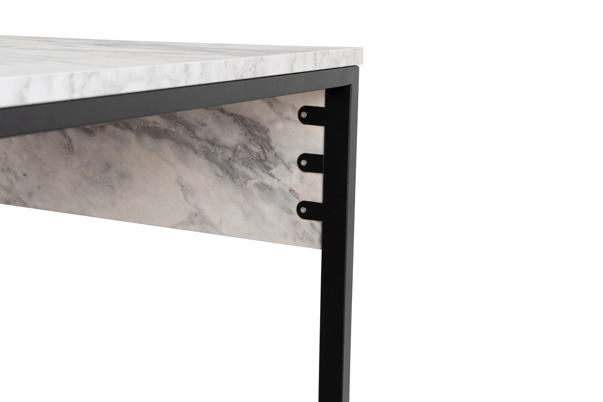 Radni stol Twin Study Desk - Freesia Marble, Black | AG-vitahome.hr