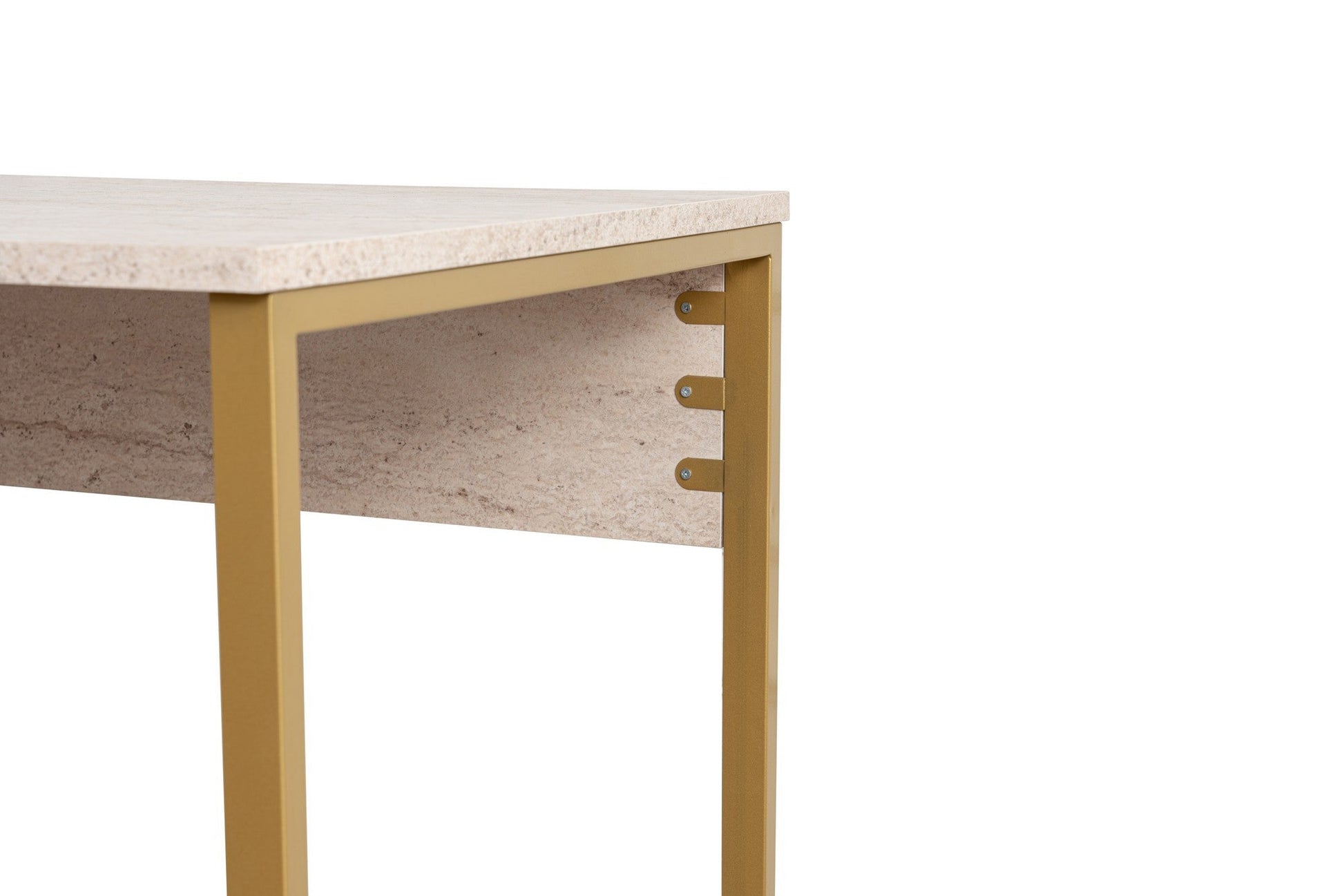 Radni stol Twin Study Desk - Travertine, Gold | AG-vitahome.hr