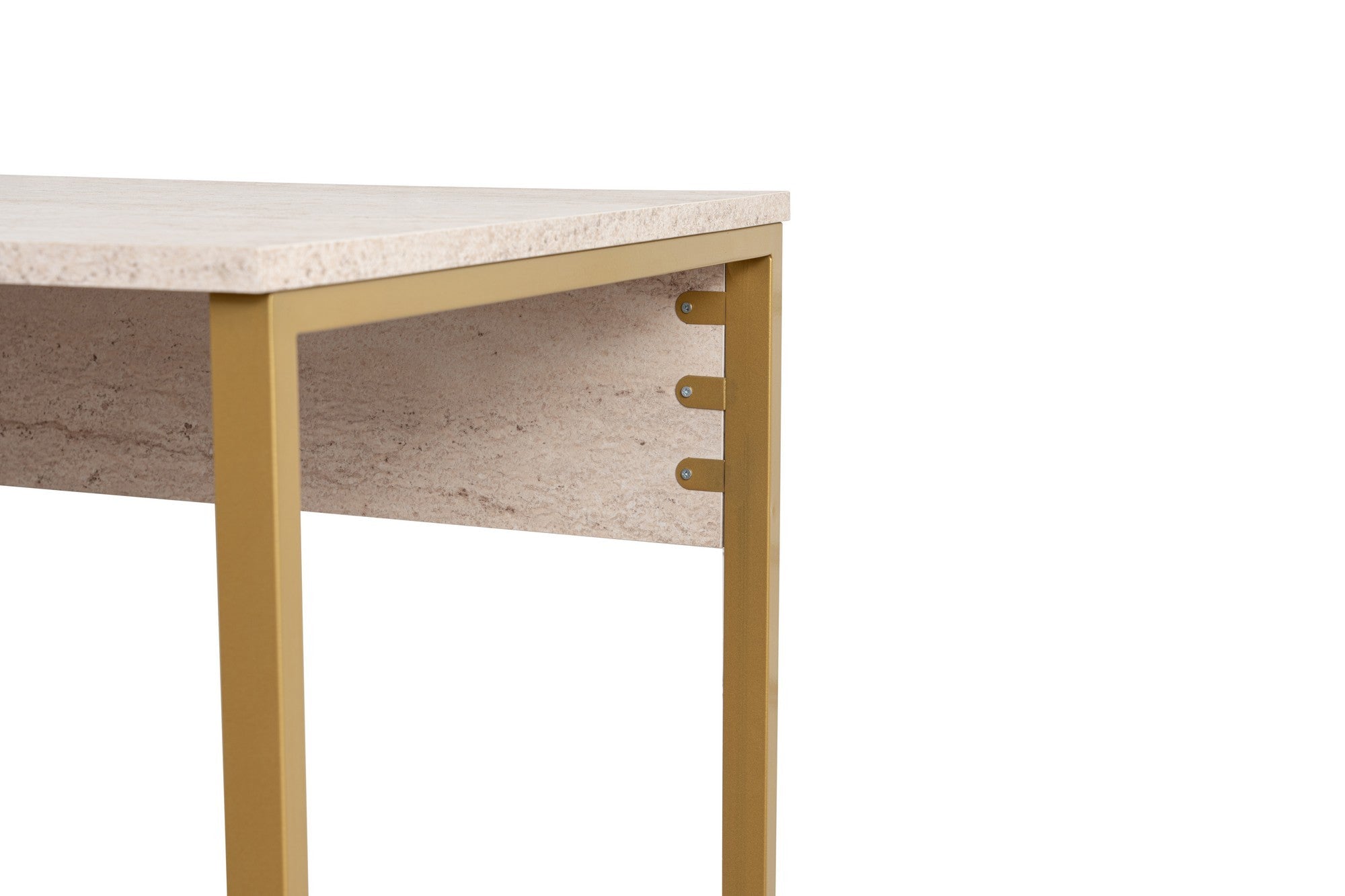 Radni stol Twin Study Desk - Travertine, Gold | AG-vitahome.hr