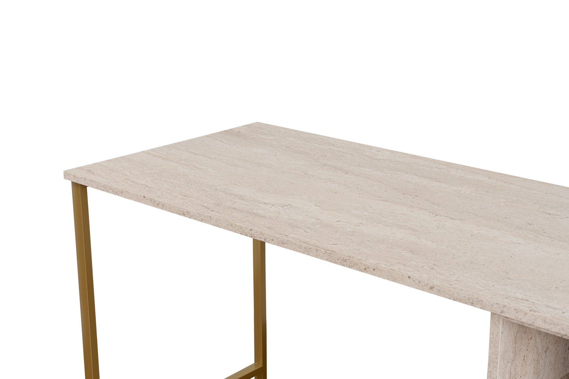 Radni stol Twin Study Desk - Travertine, Gold | AG-vitahome.hr