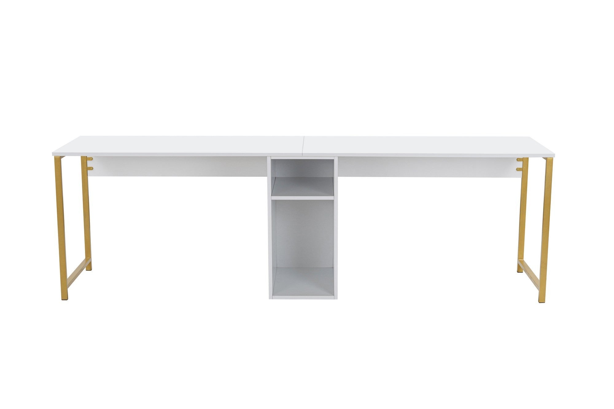 Radni stol Twin Study Desk - White, Gold | AG-vitahome.hr