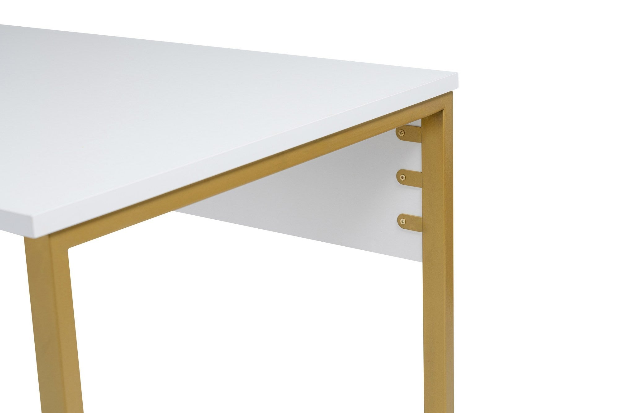 Radni stol Twin Study Desk - White, Gold | AG-vitahome.hr