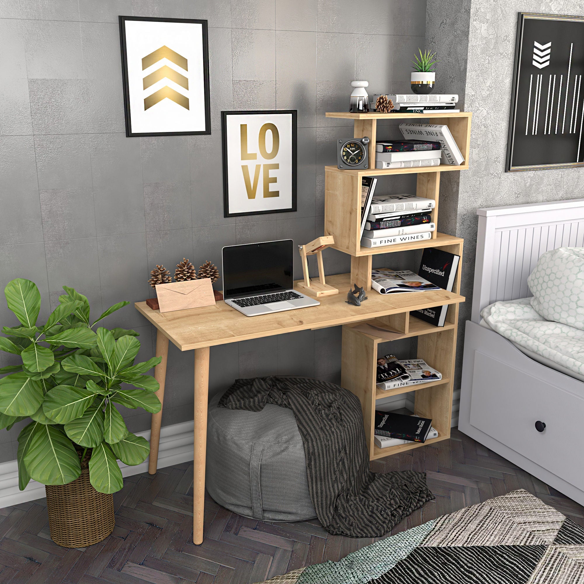 Radni stol Vina - Oak | AG-vitahome.hr