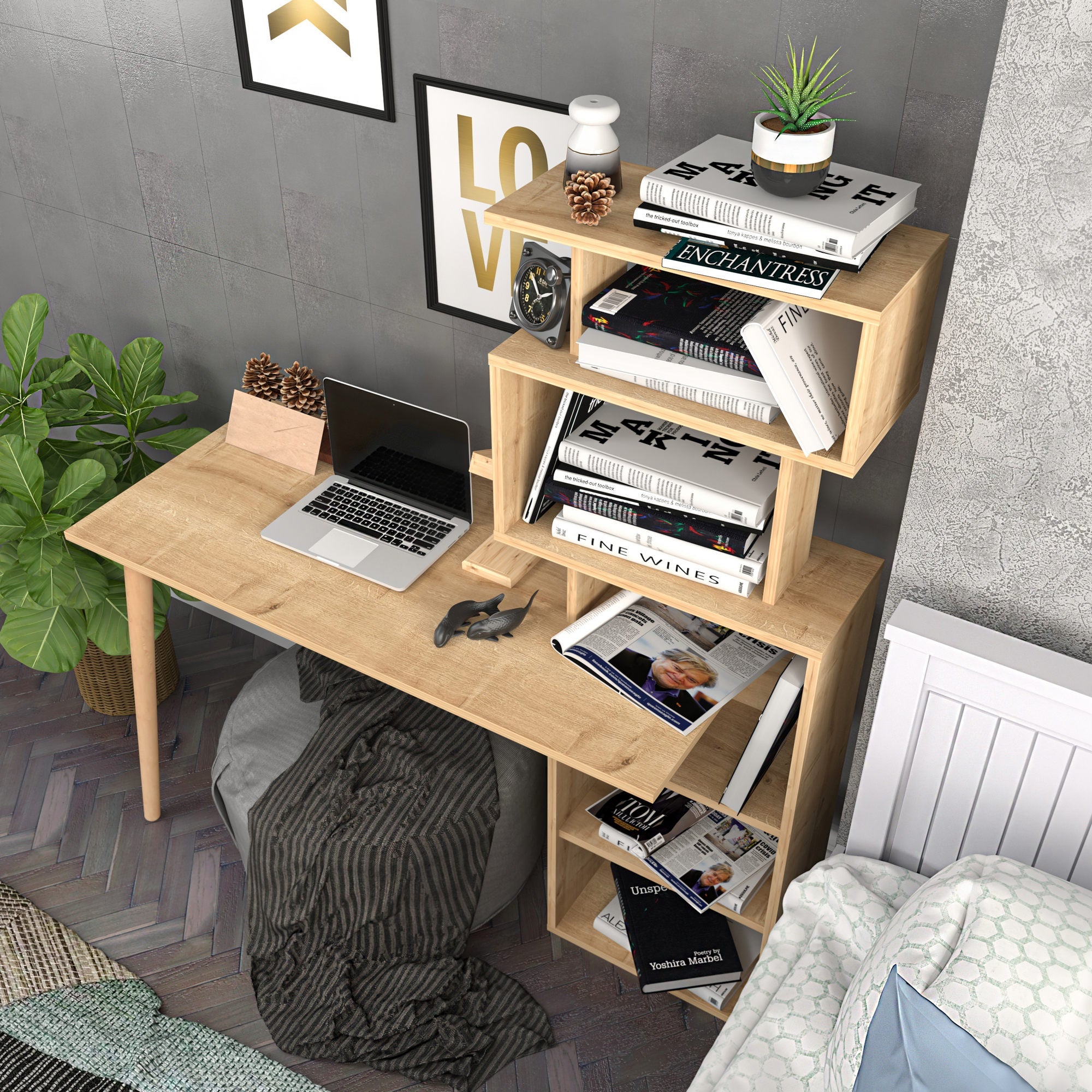 Radni stol Vina - Oak | AG-vitahome.hr