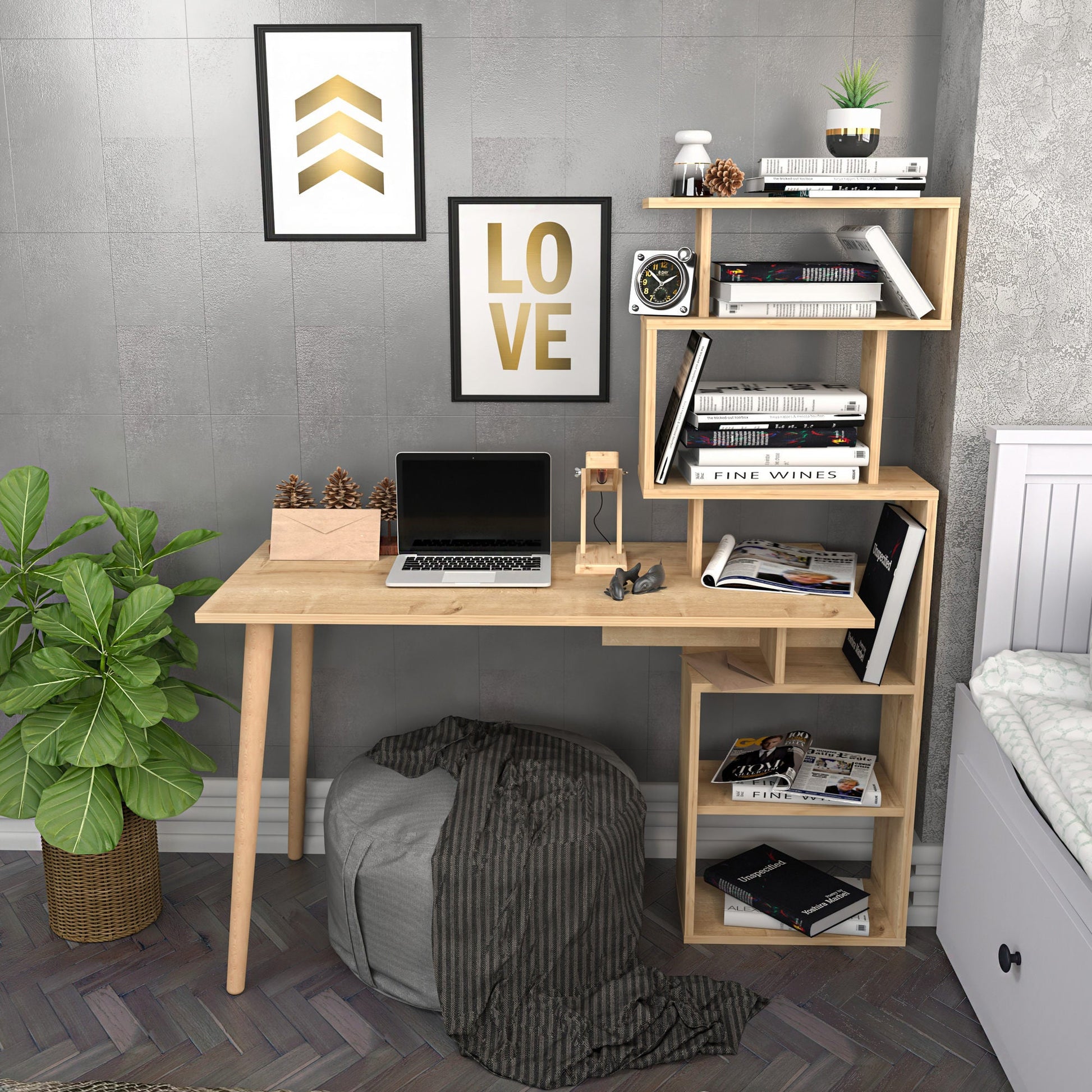 Radni stol Vina - Oak | AG-vitahome.hr