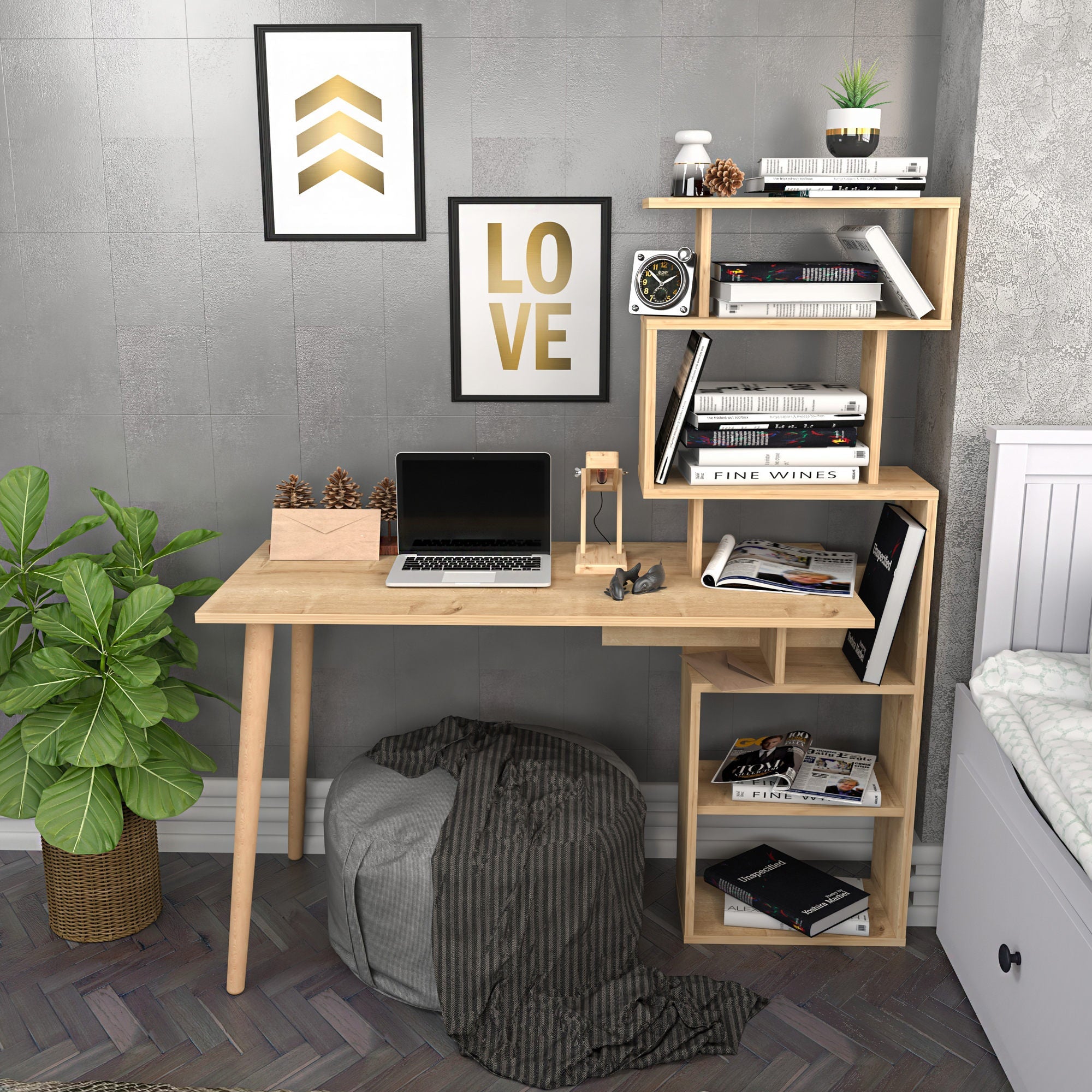 Radni stol Vina - Oak | AG-vitahome.hr