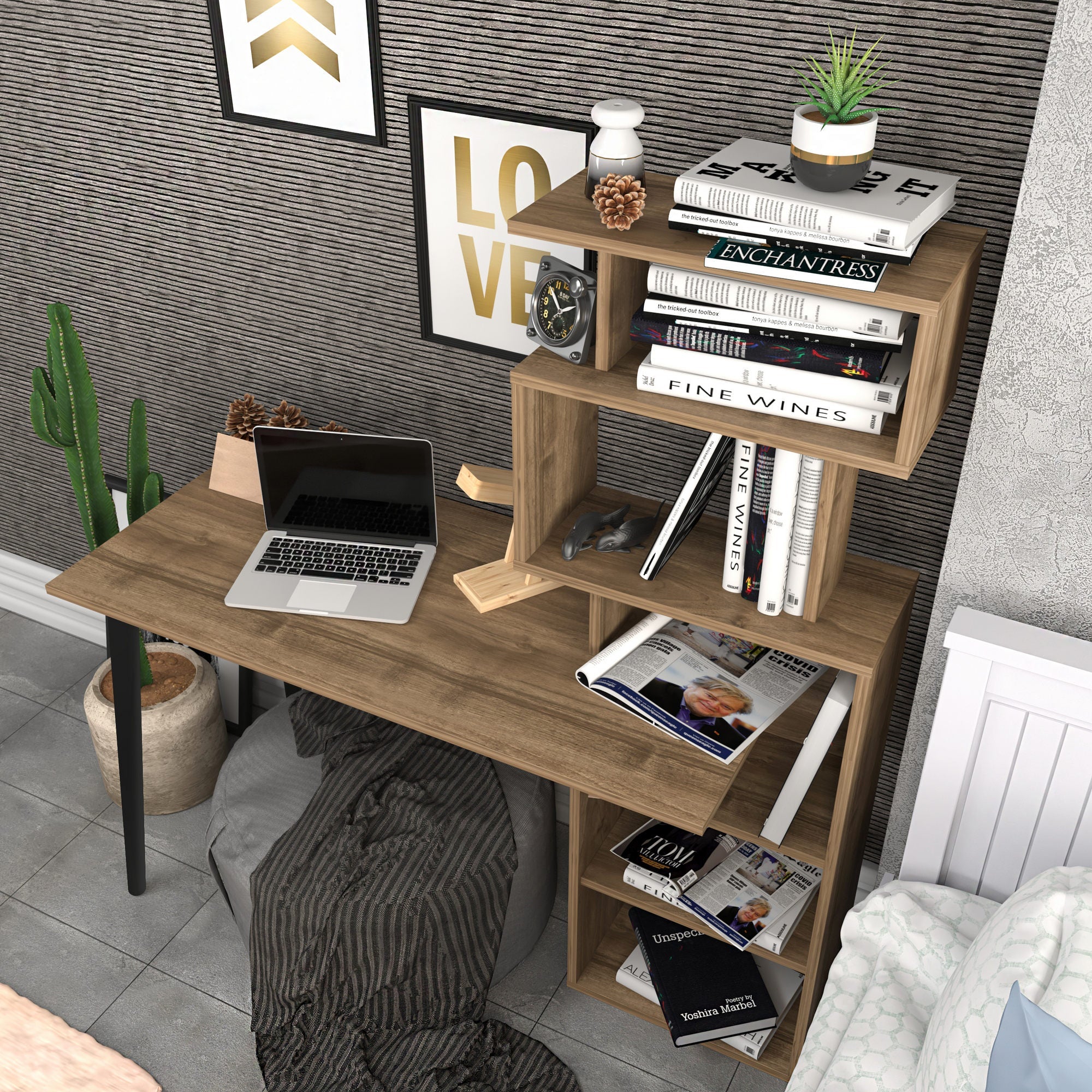 Radni stol Vina - Walnut | AG-vitahome.hr