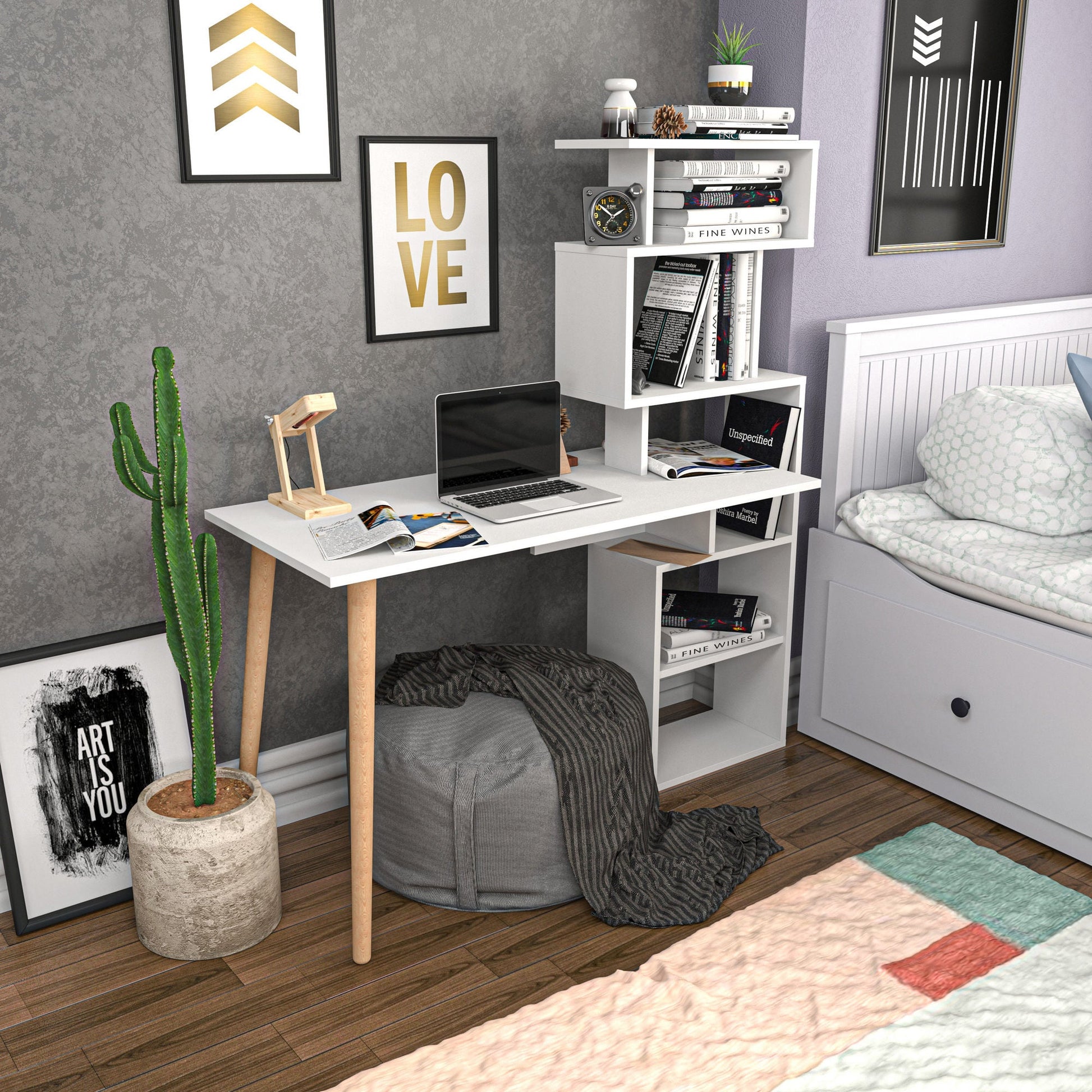 Radni stol Vina - White | AG-vitahome.hr