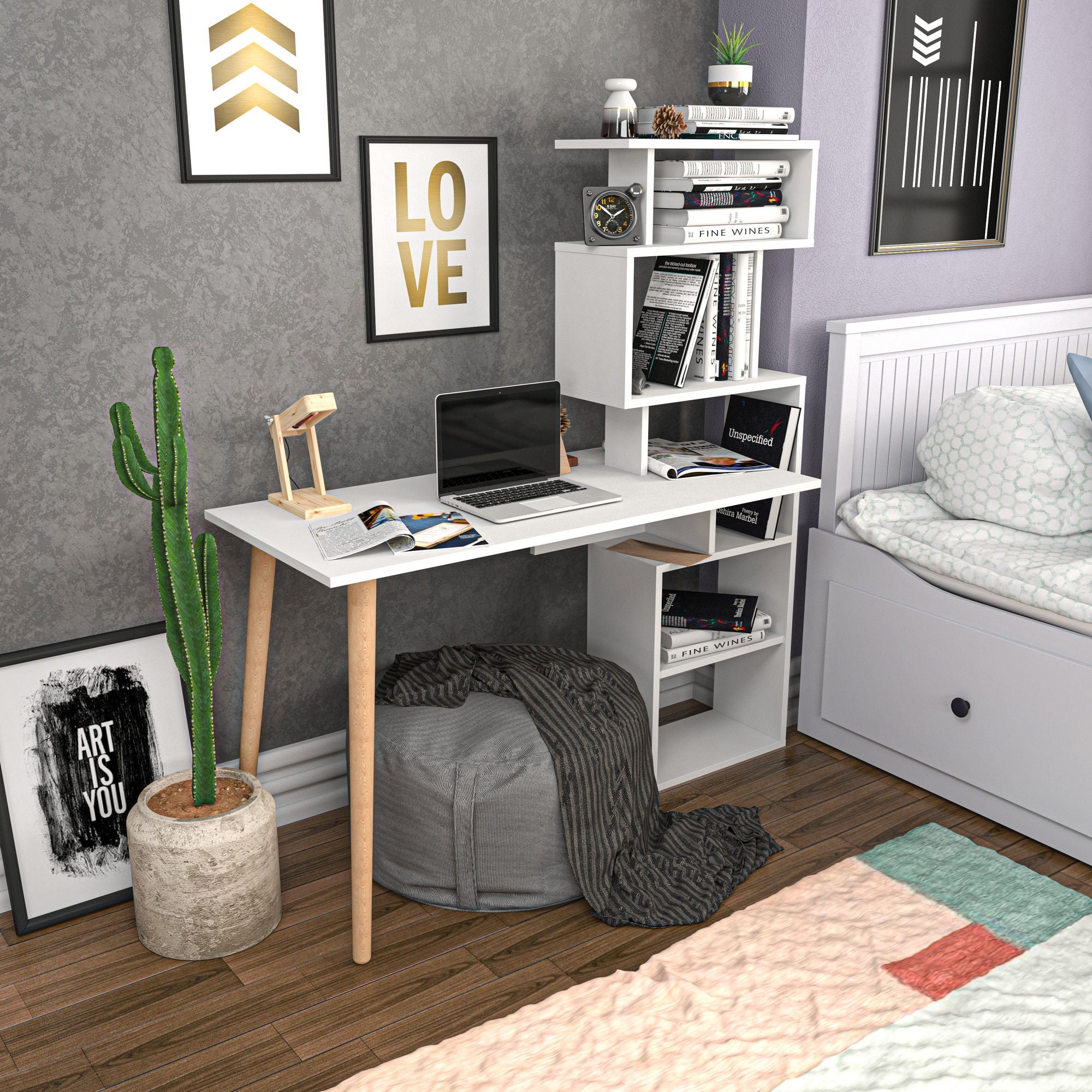Radni stol Vina - White | AG-vitahome.hr