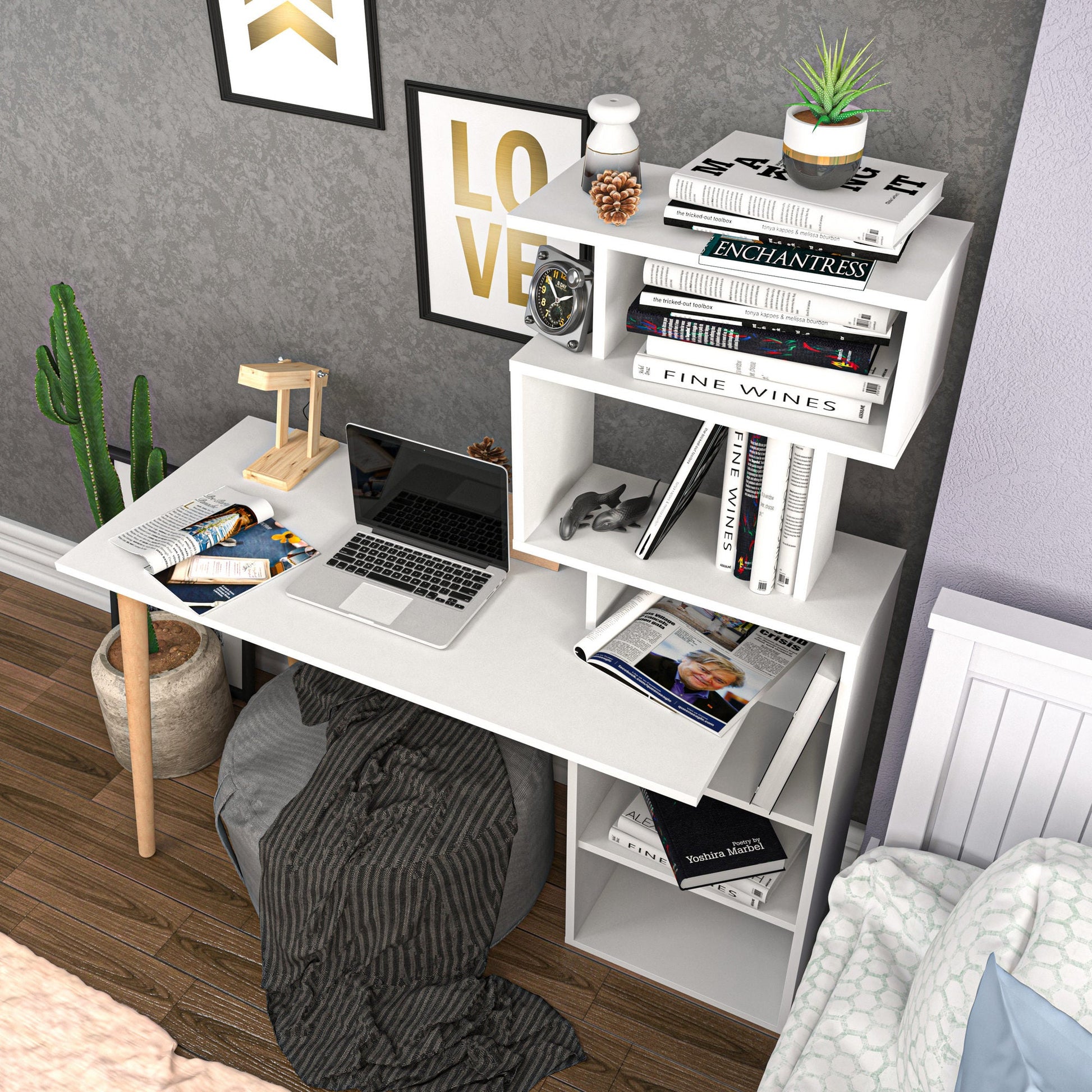 Radni stol Vina - White | AG-vitahome.hr