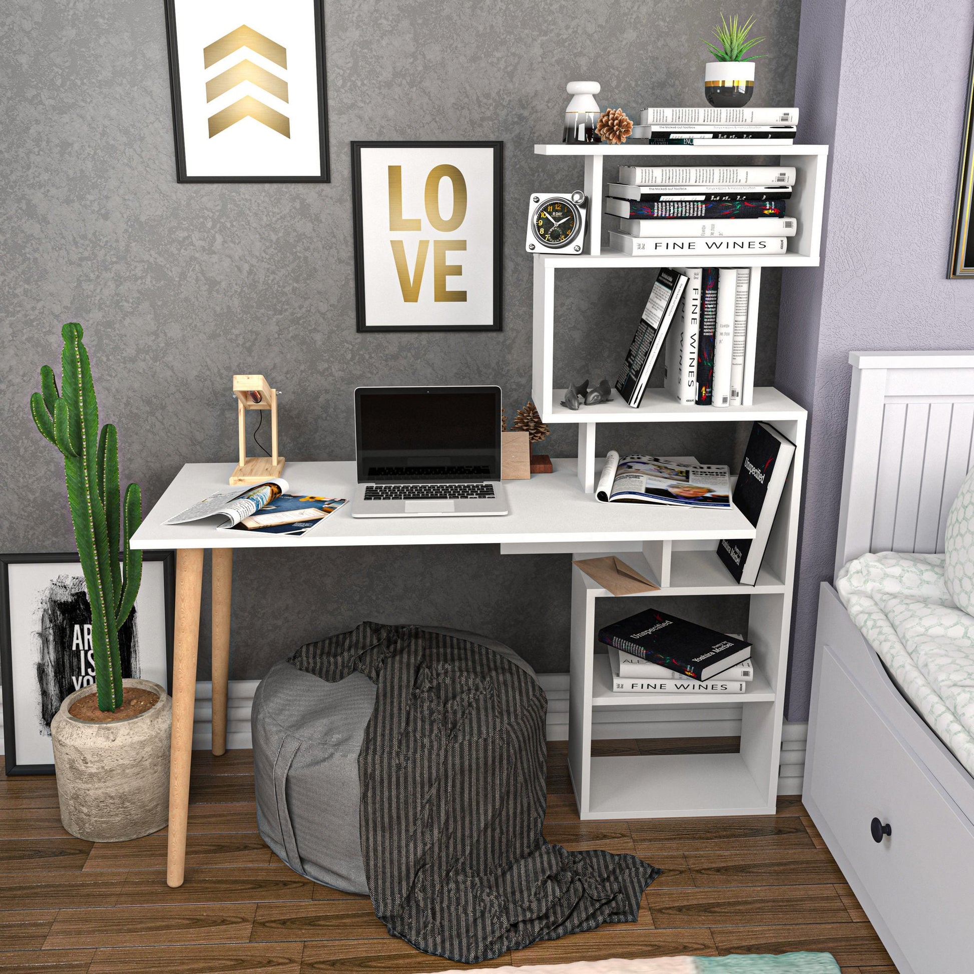 Radni stol Vina - White | AG-vitahome.hr