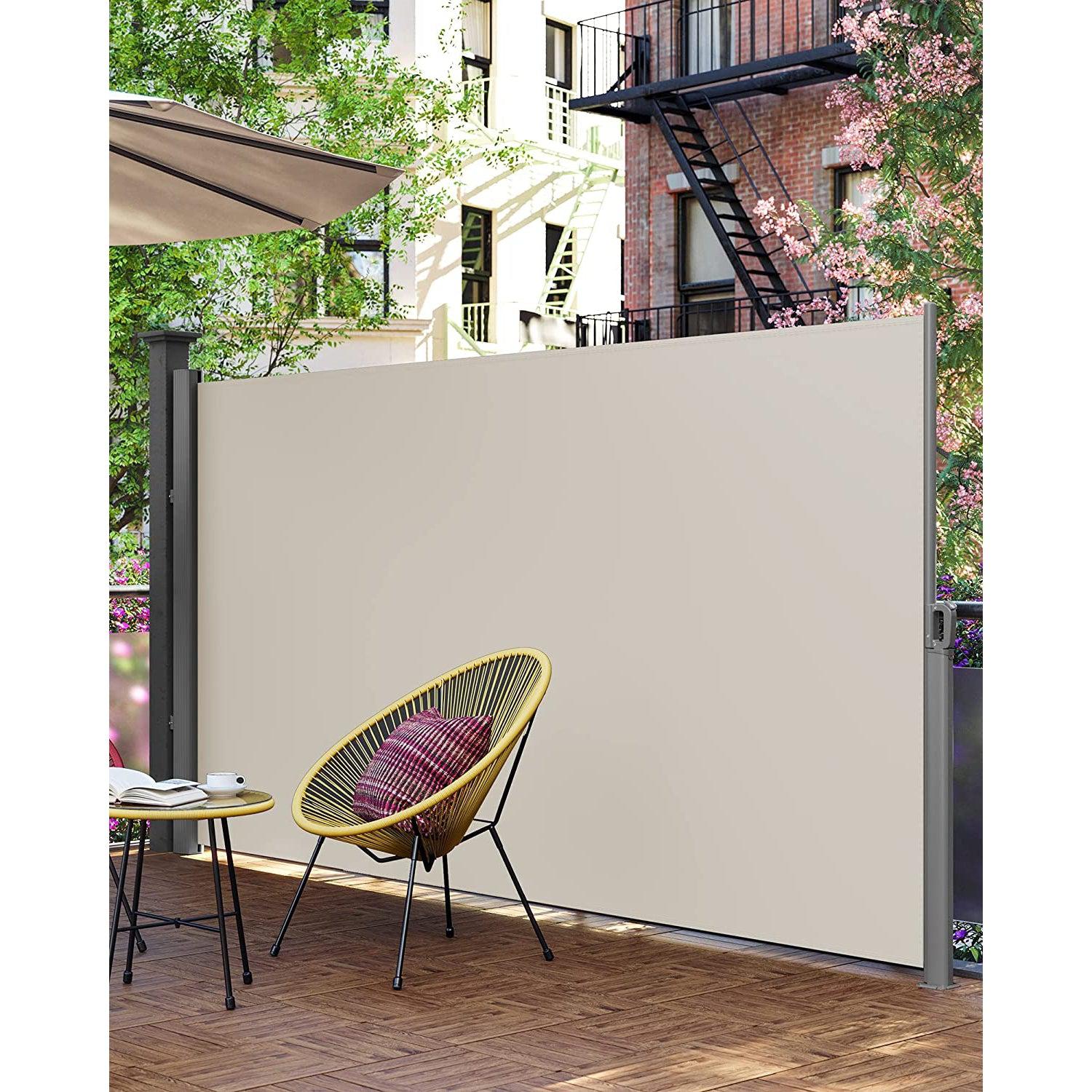 rastezljiva bočna tenda za balkon i terasu, bež 180 x 300 cm | SONGMICS-vitahome.hr