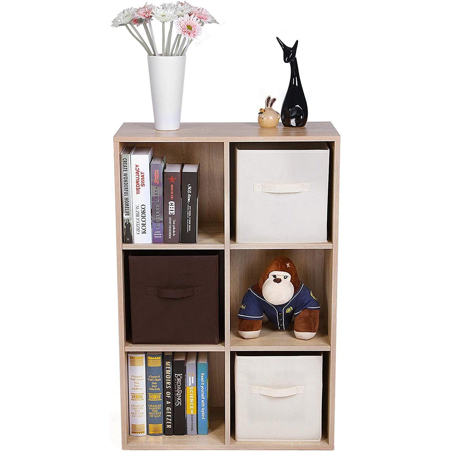 Regal sa 6 odjeljaka 65,5 x 30,5 x 97,5 cm u boji hrasta | Vasagle-vitahome.hr