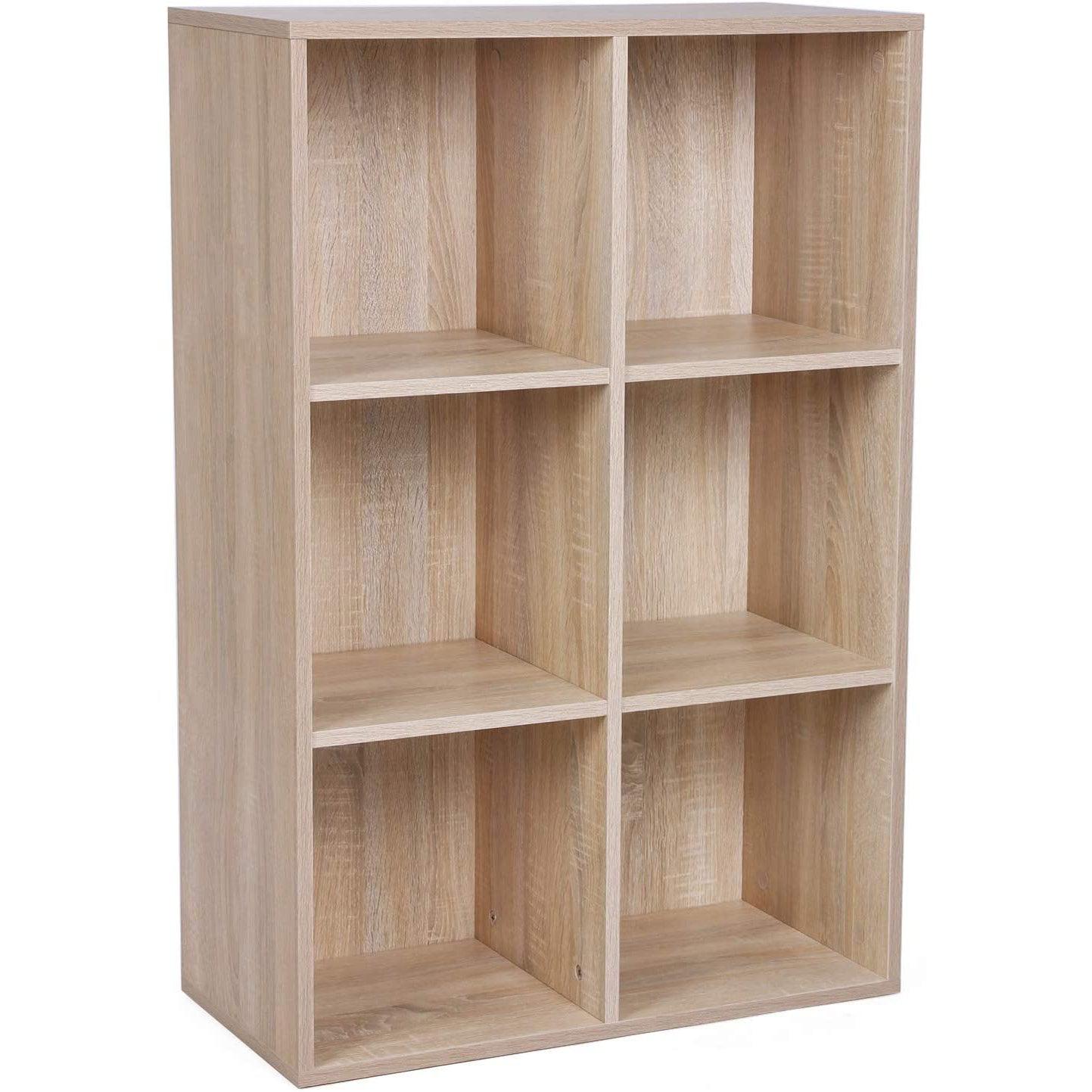 Regal sa 6 odjeljaka 65,5 x 30,5 x 97,5 cm u boji hrasta | Vasagle-vitahome.hr