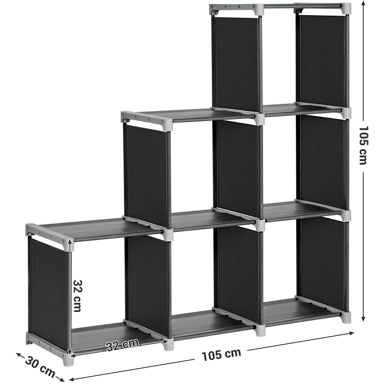 Regal sa šest kockastih polica, organizator, 105 x 105 x 30 cm | SONGMICS-vitahome.hr