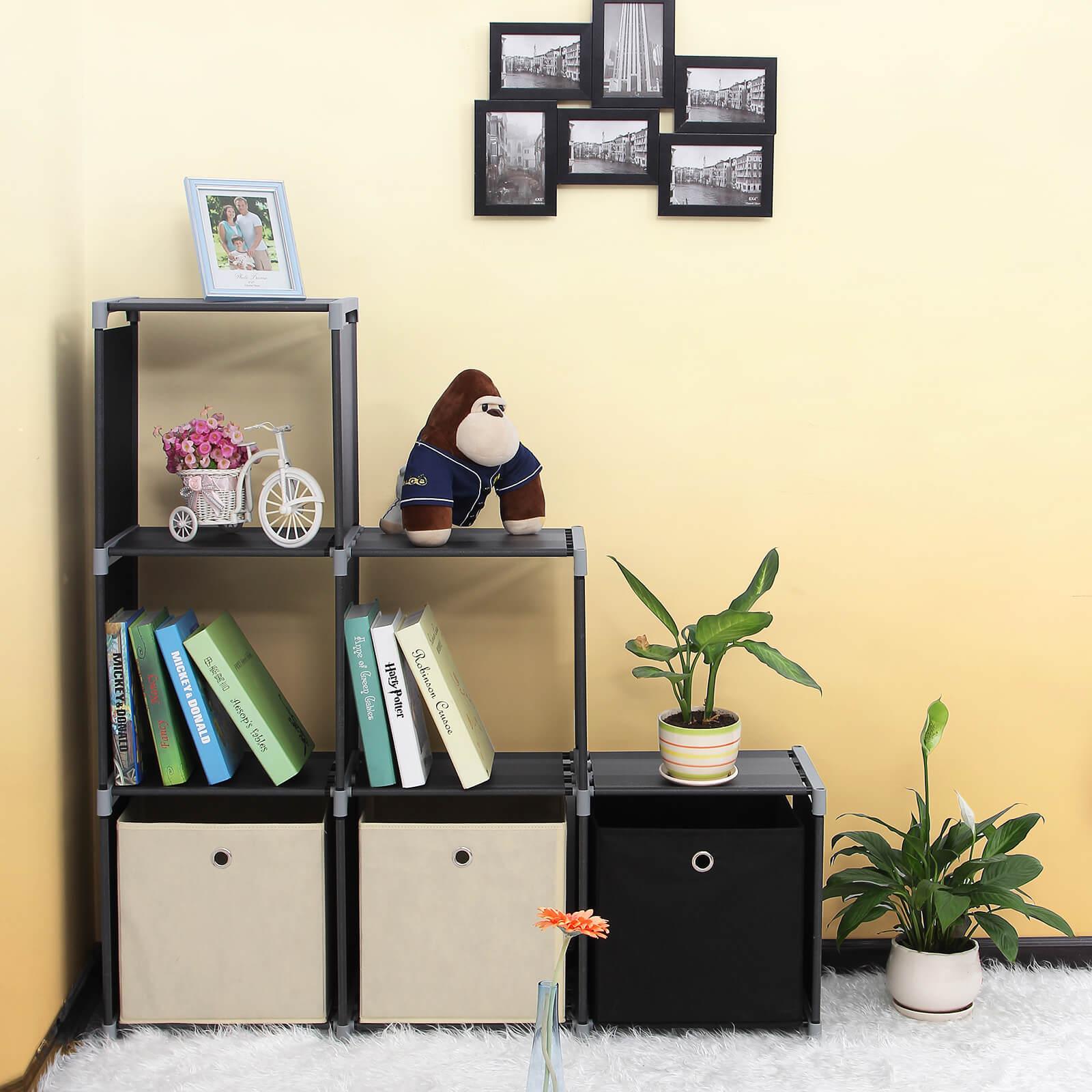 Regal sa šest kockastih polica, organizator, 105 x 105 x 30 cm | SONGMICS-vitahome.hr