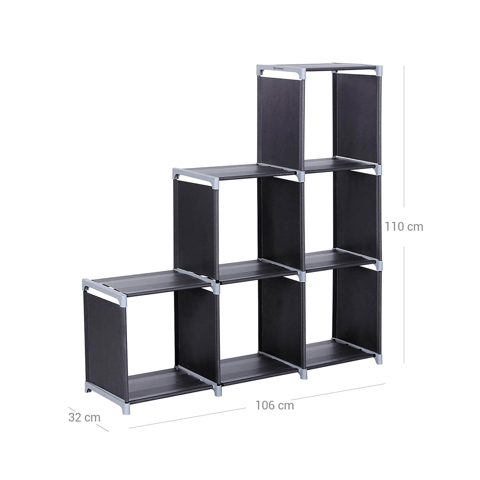 Regal sa šest kockastih polica, organizator, 105 x 105 x 30 cm | SONGMICS-vitahome.hr