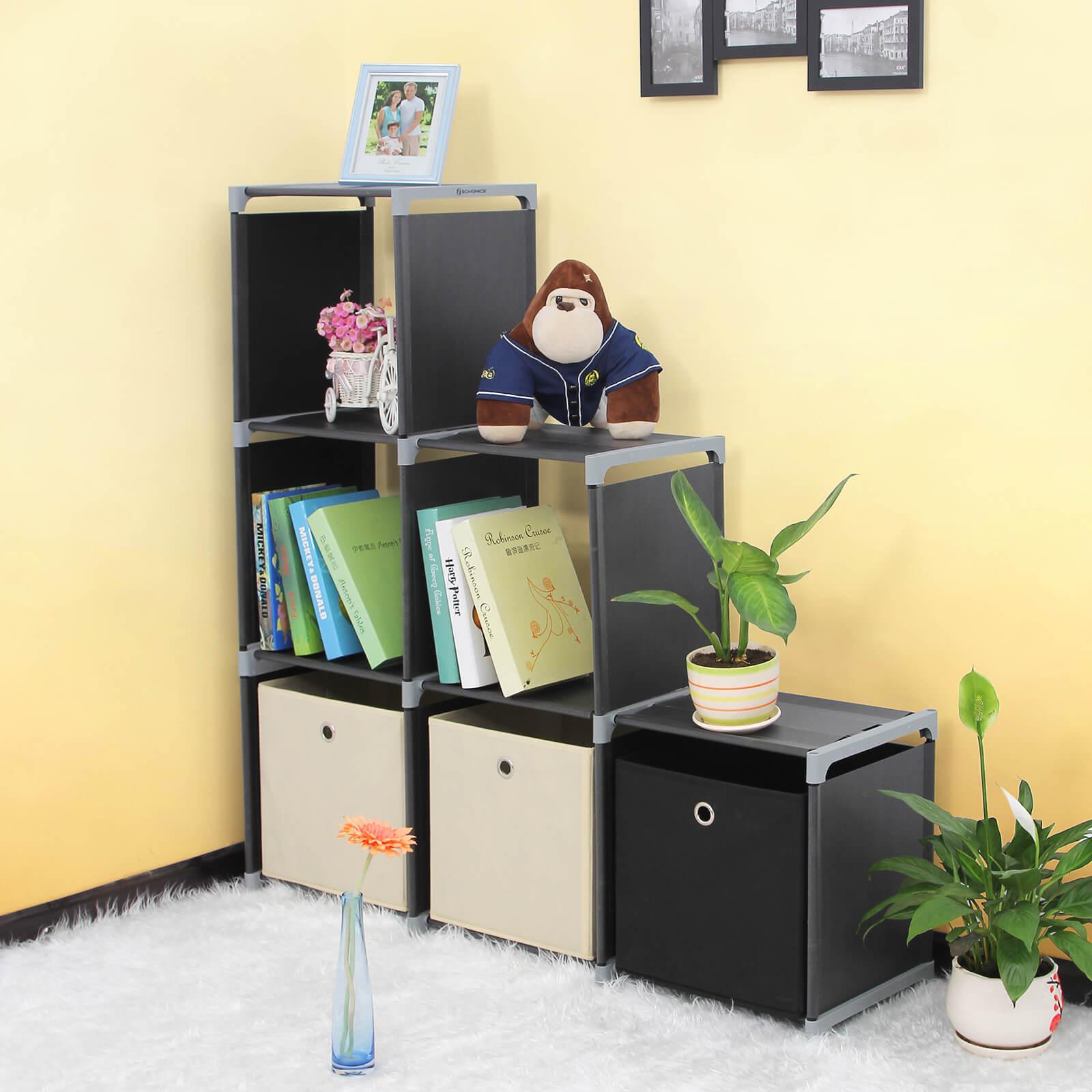 Regal sa šest kockastih polica, organizator, 105 x 105 x 30 cm | SONGMICS-vitahome.hr