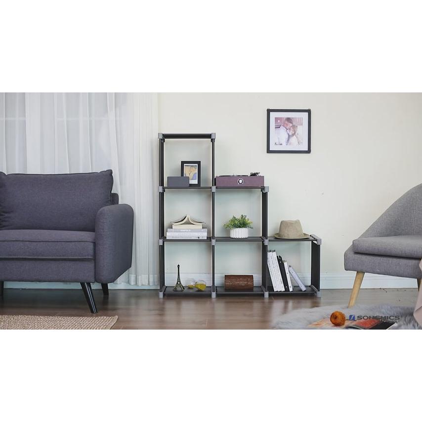 Regal sa šest kockastih polica, organizator, 105 x 105 x 30 cm | SONGMICS-vitahome.hr