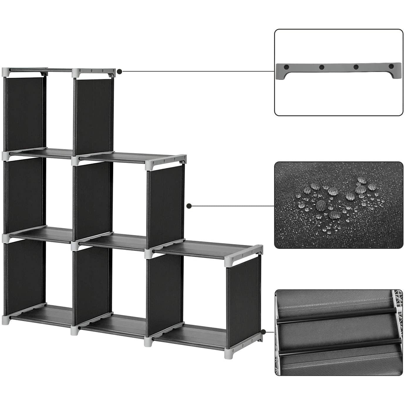 Regal sa šest kockastih polica, organizator, 105 x 105 x 30 cm | SONGMICS-vitahome.hr