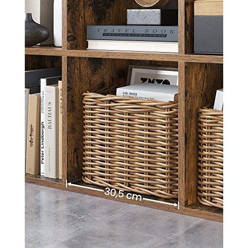 Regal za knjige s 8 kockastih jedinica za pohranu 65,5 x 30 x 13,5 cm, smeđi | VASAGLE-vitahome.hr