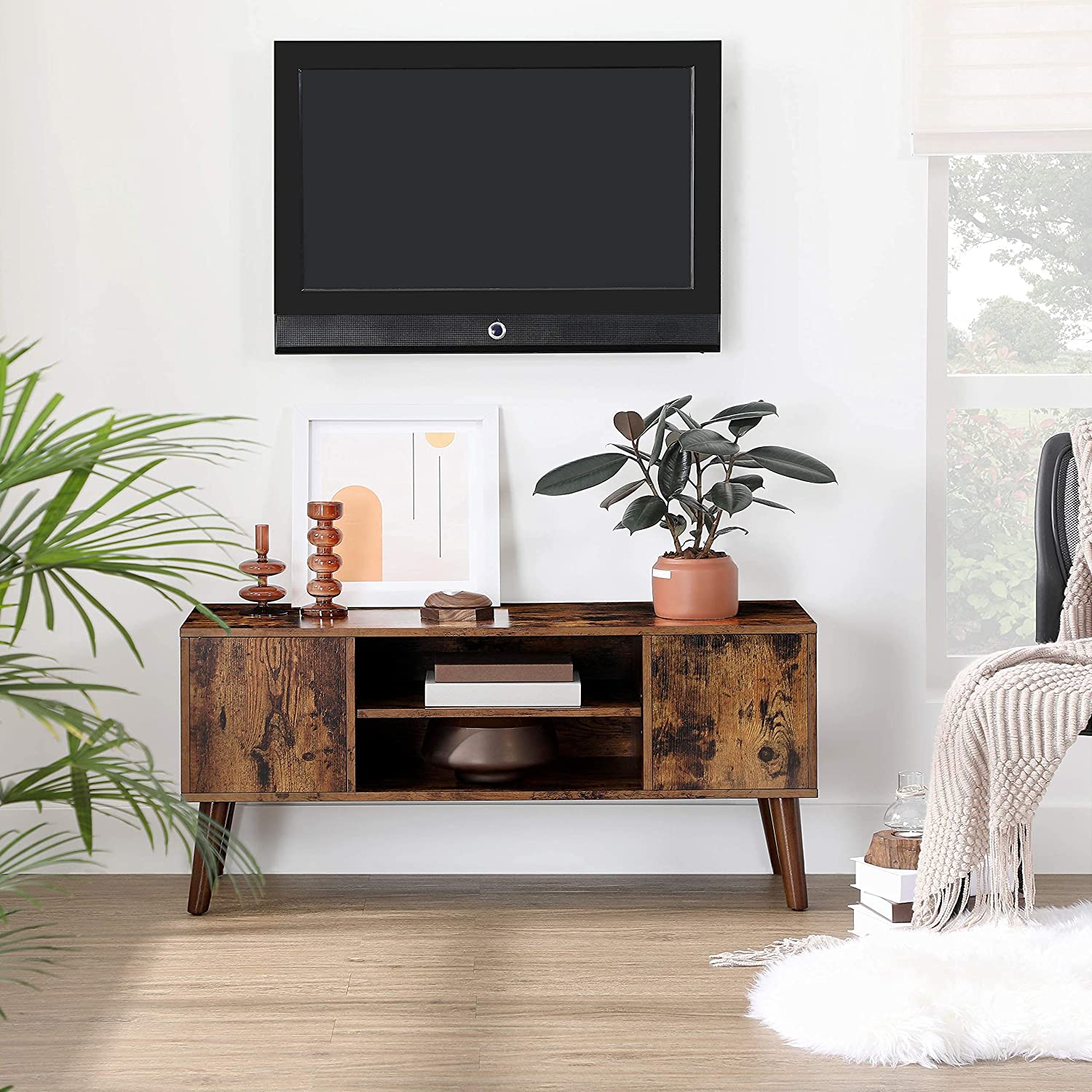 Retro TV ormarić, TV stol 110 x 40 x 49,5 cm | Vasagle-vitahome.hr