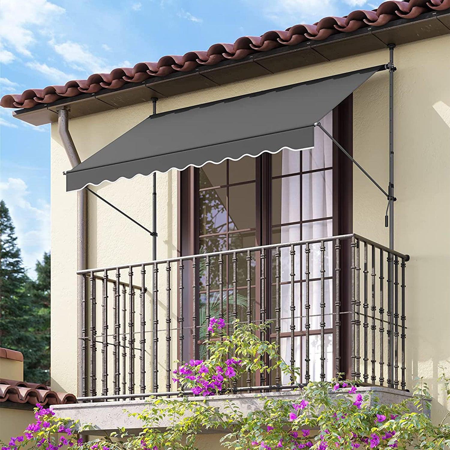 Rolo tenda, 350 x 130 cm, za balkon ili terasu, antracit boje | SONGMICS-vitahome.hr