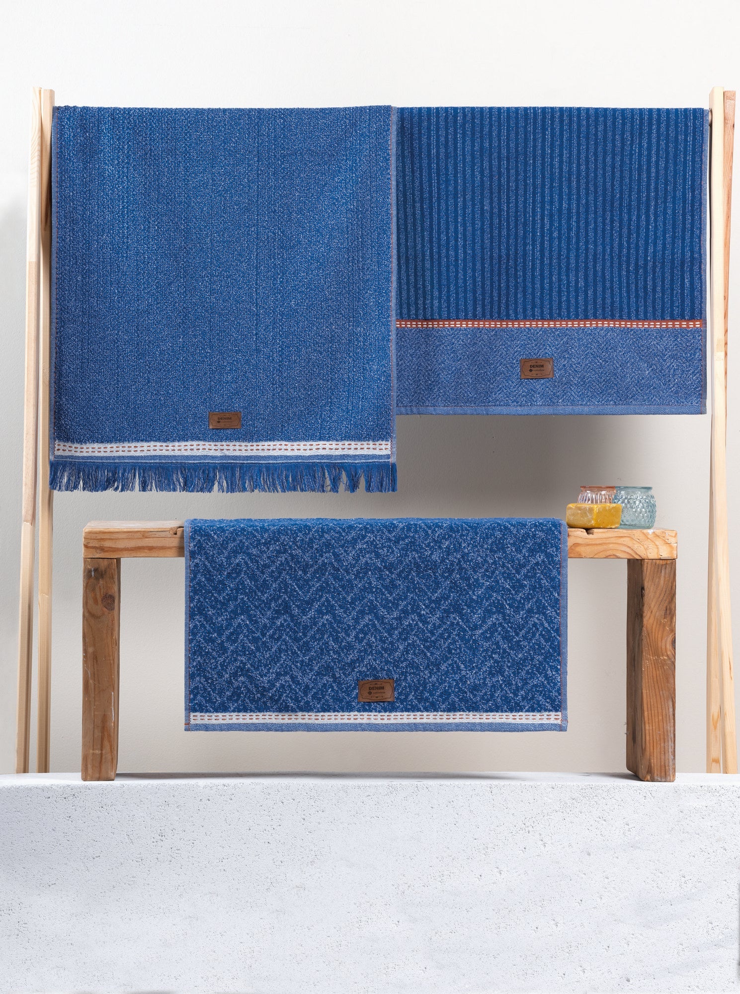 Ručnik za ruke Postavi (3 kom) Denim - Plava | AG-vitahome.hr