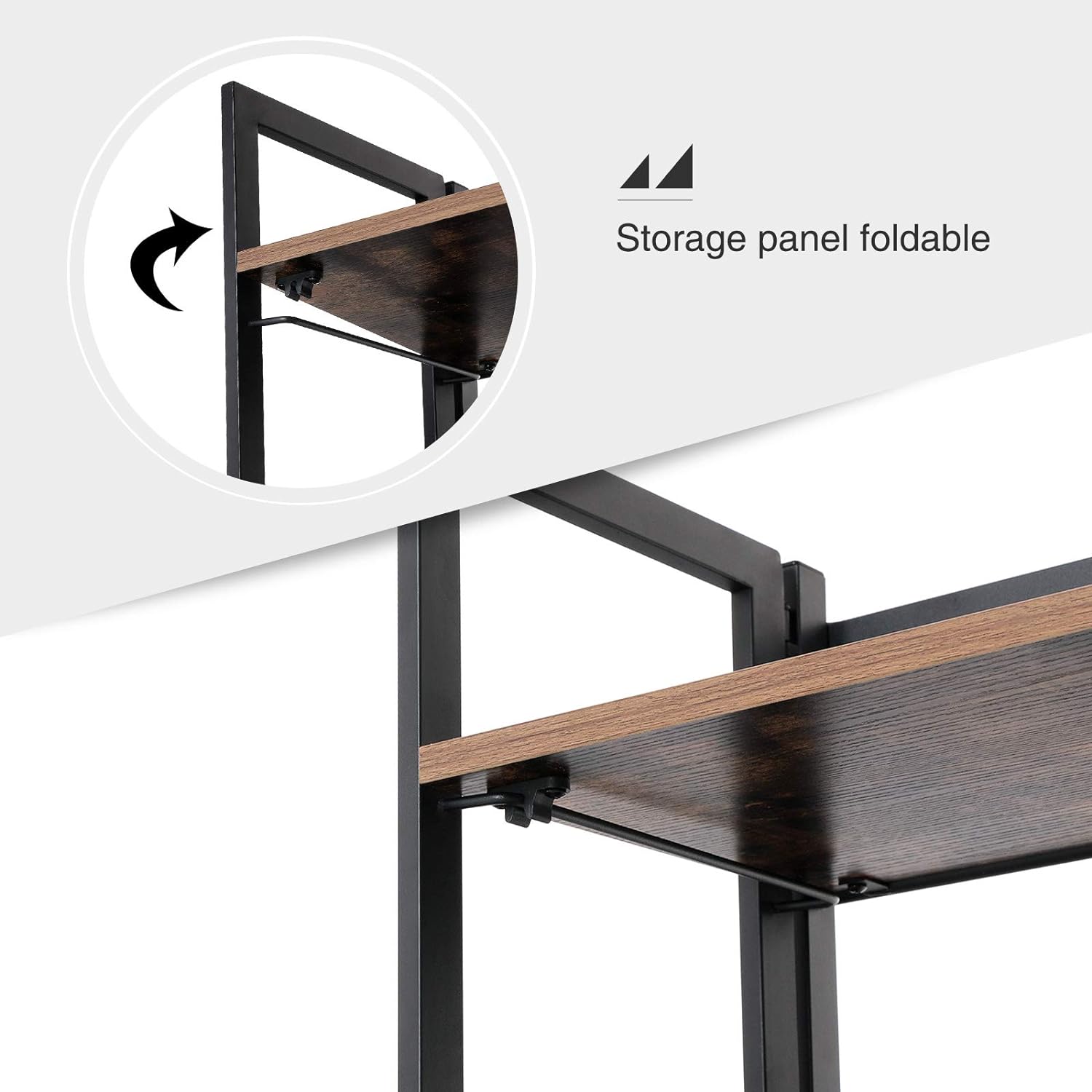 Rustikalna sklopiva polica za odlaganje 60,2 x 30 x 92,8 cm | Vasagle-vitahome.hr