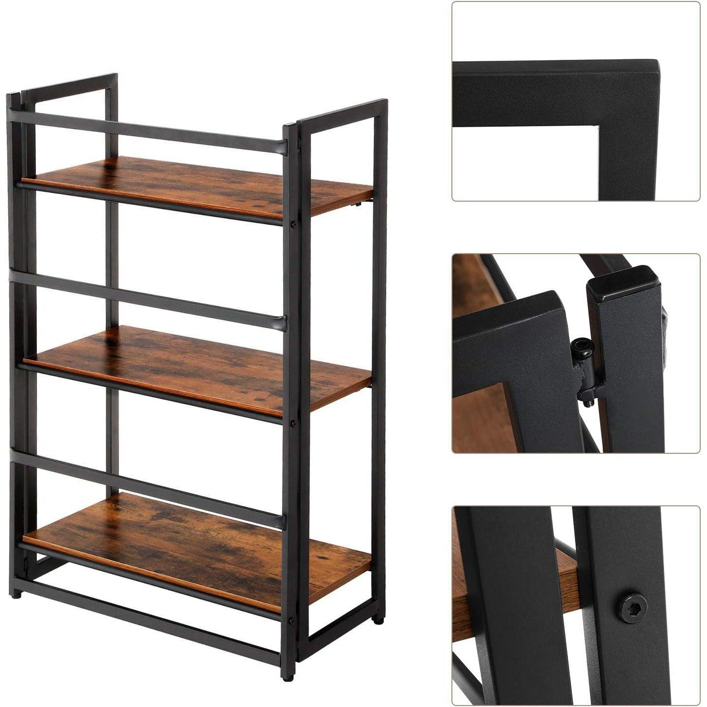 Rustikalna sklopiva polica za odlaganje 60,2 x 30 x 92,8 cm | Vasagle-vitahome.hr
