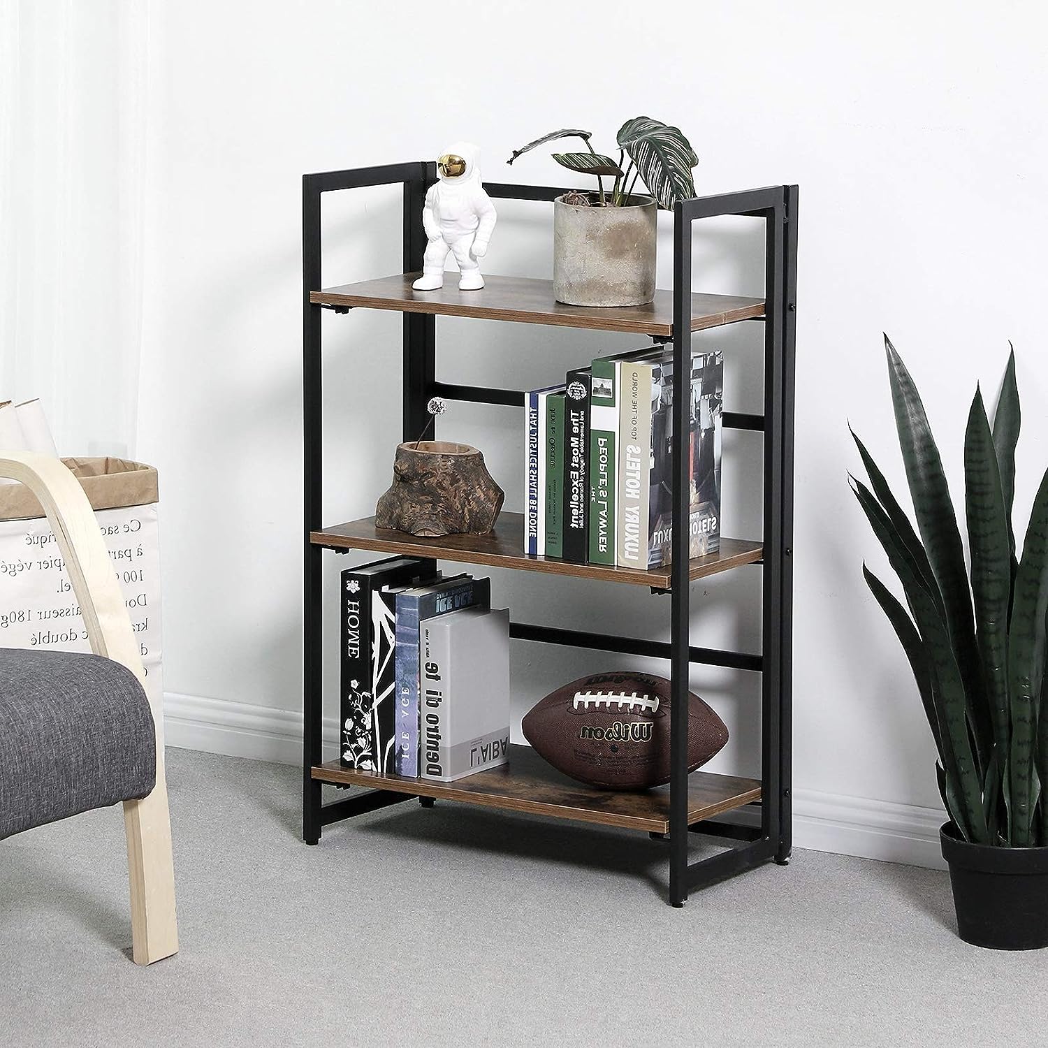 Rustikalna sklopiva polica za odlaganje 60,2 x 30 x 92,8 cm | Vasagle-vitahome.hr