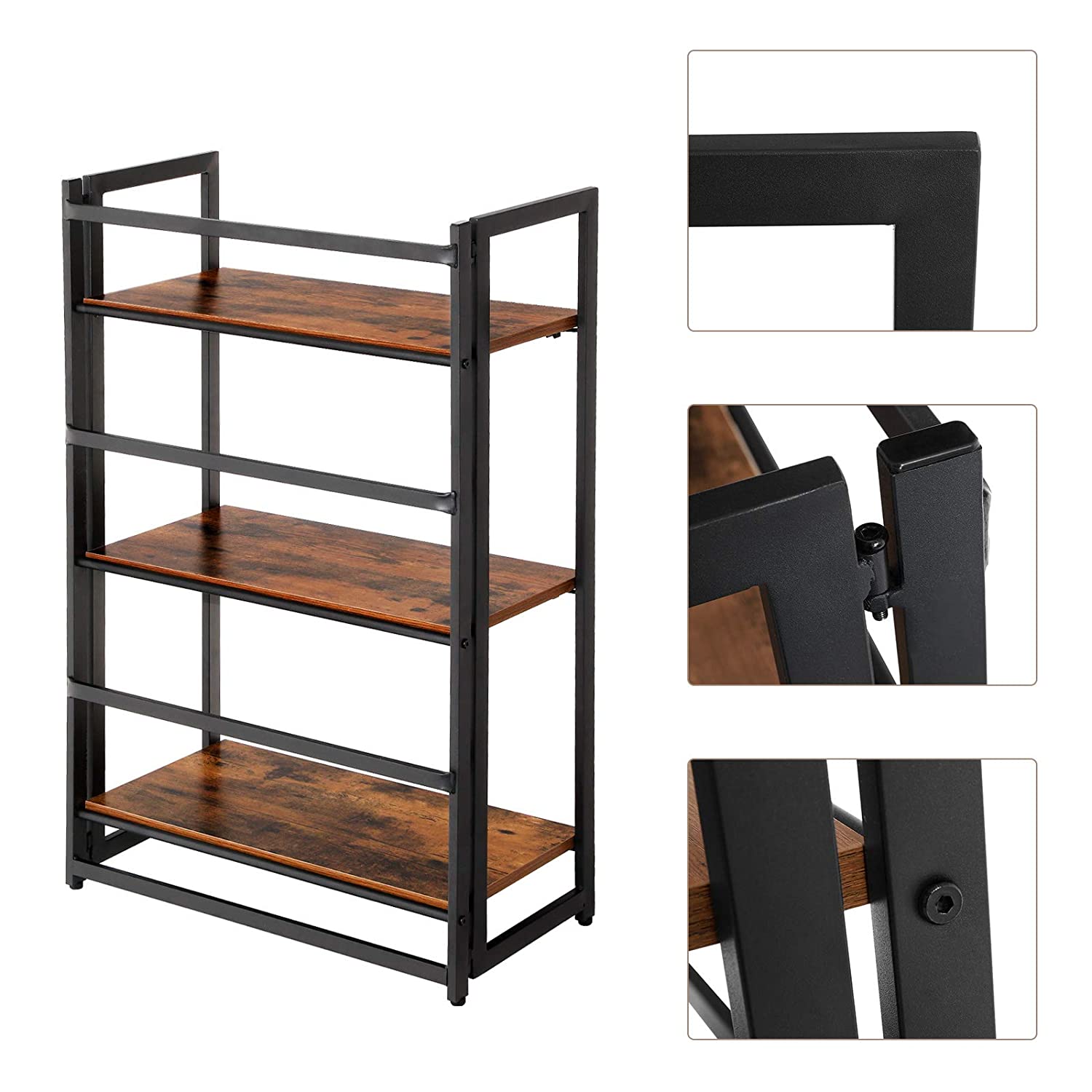 Rustikalna sklopiva polica za odlaganje 60,2 x 30 x 92,8 cm | Vasagle-vitahome.hr