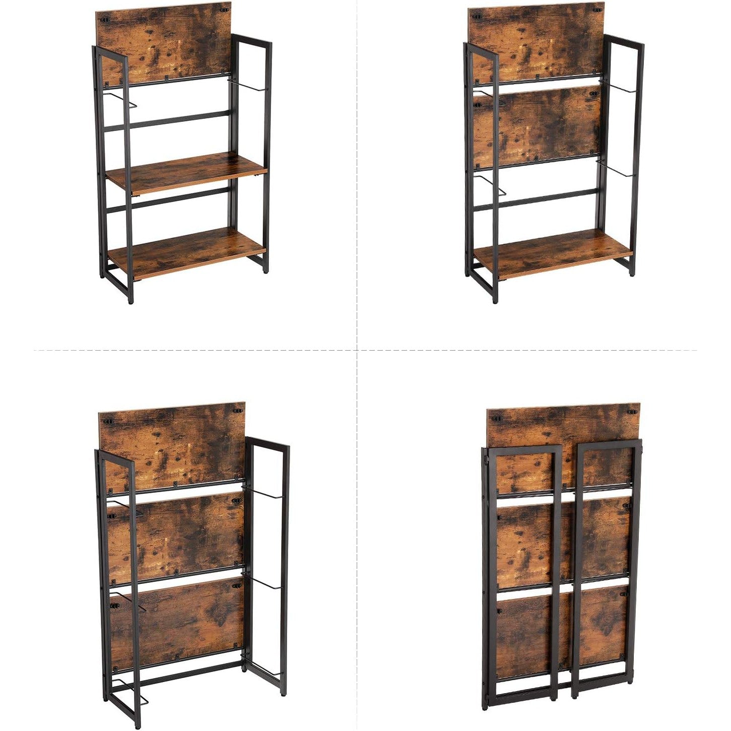 Rustikalna sklopiva polica za odlaganje 60,2 x 30 x 92,8 cm | Vasagle-vitahome.hr