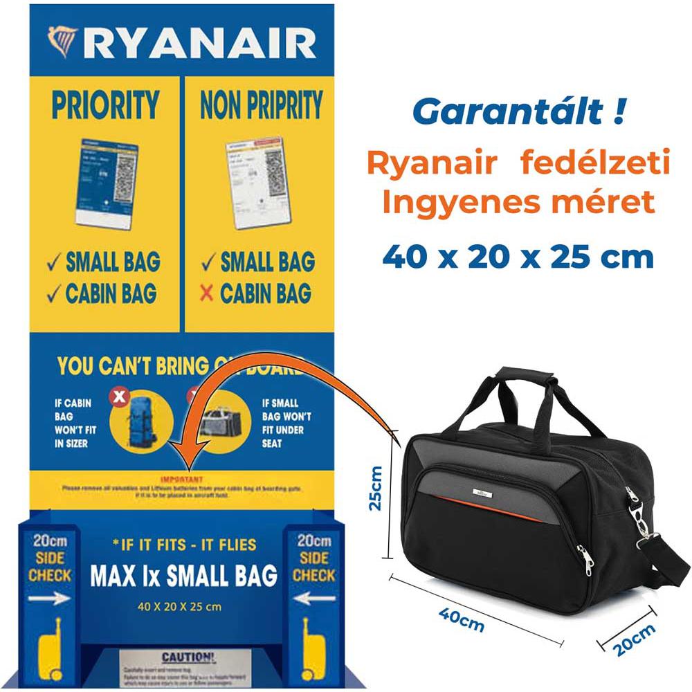 Ryanair/Wizzair kabinska torba 40x20x25 cm, Bontour AIR putna torba, crna | Bontour-vitahome.hr