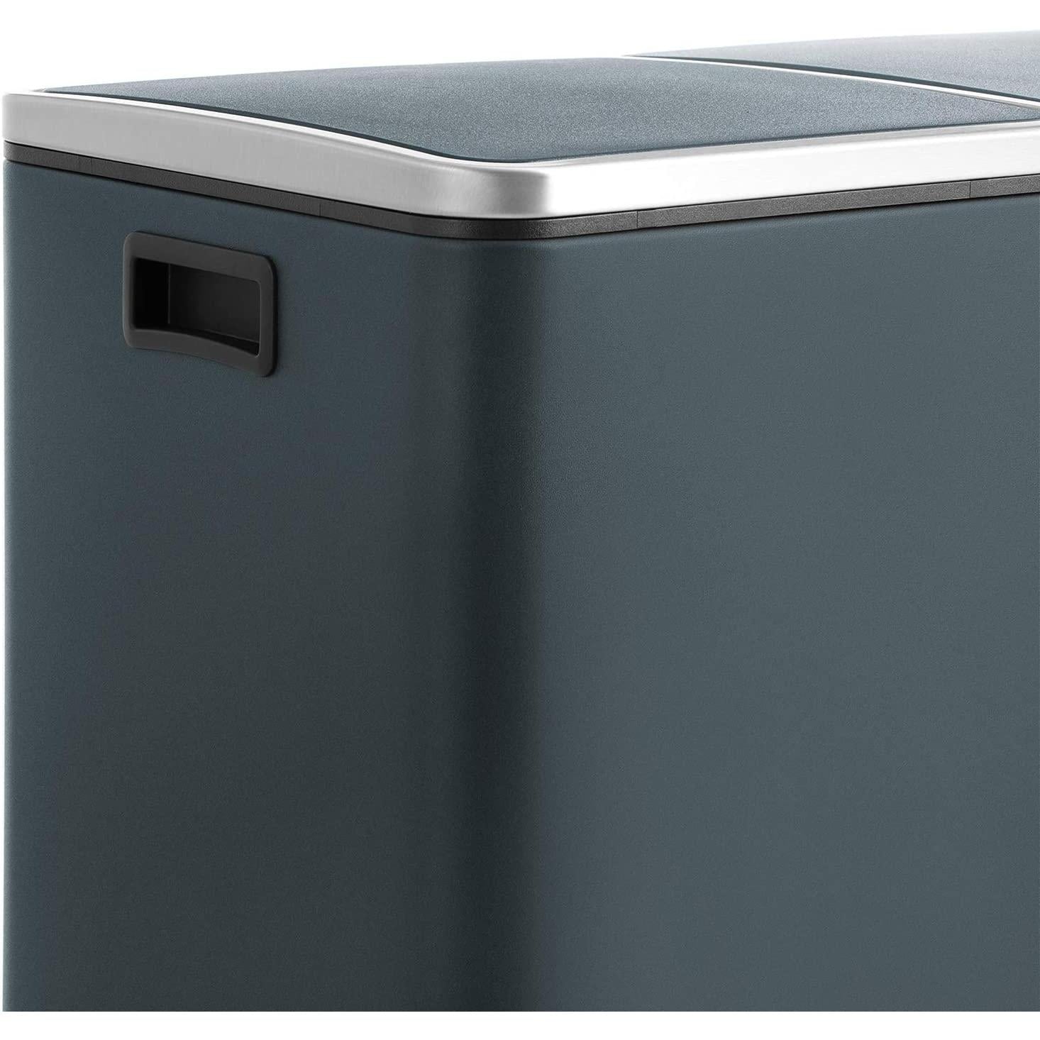 sakupljač otpada, dupla kanta, 2 x 24 litre dimno siva | SONGMICS-vitahome.hr