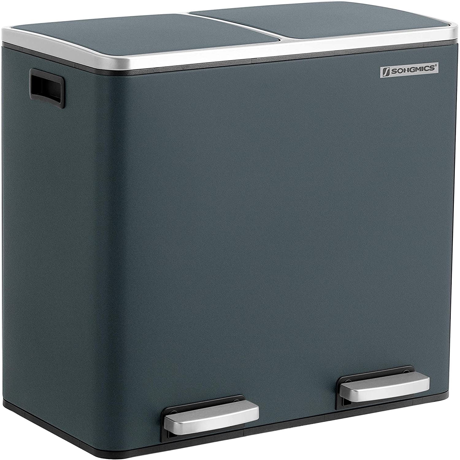 sakupljač otpada, dupla kanta, 2 x 24 litre dimno siva | SONGMICS-vitahome.hr