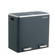 sakupljač otpada, dupla kanta, 2 x 24 litre dimno siva | SONGMICS-vitahome.hr